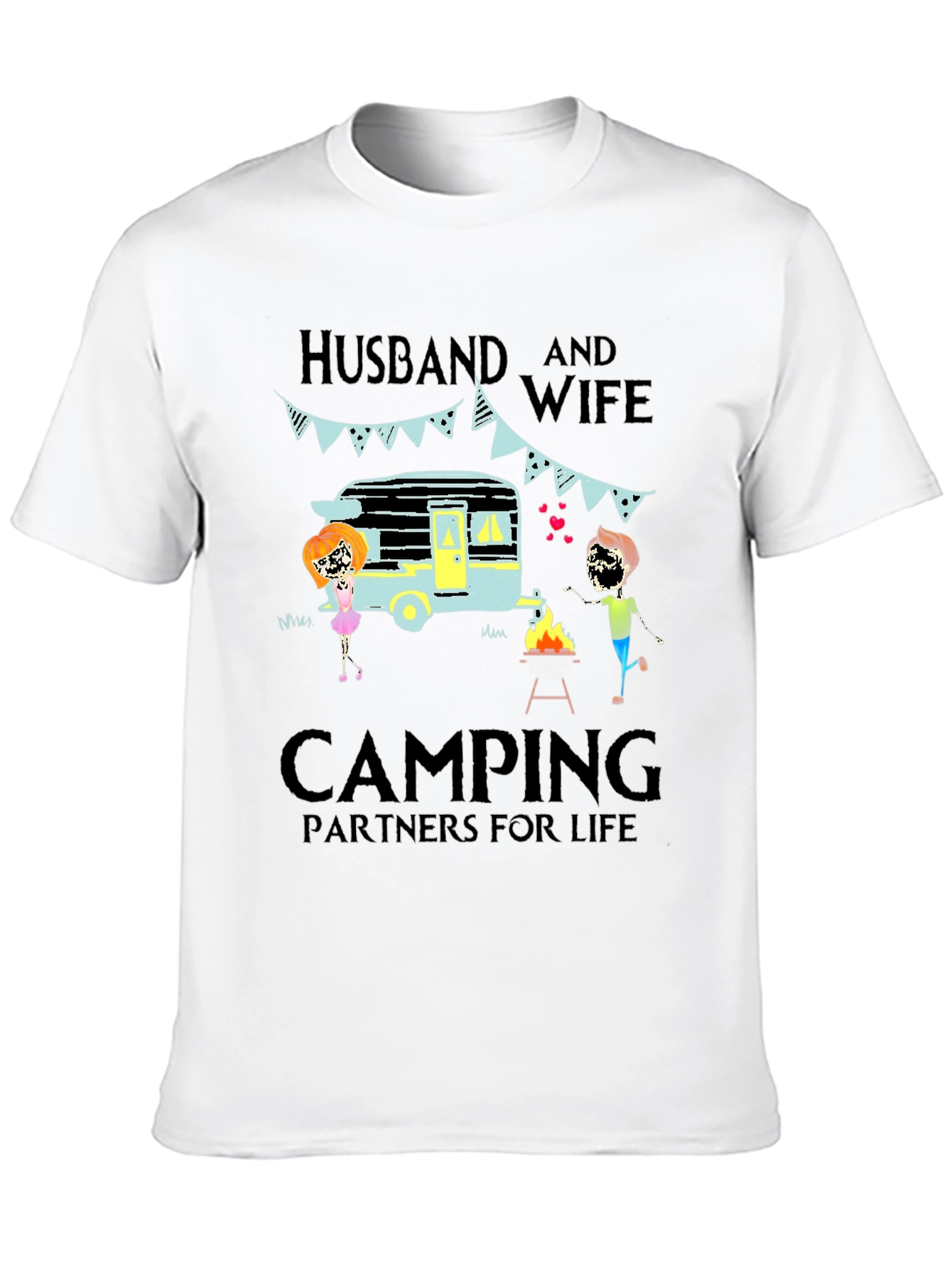 Husband & Wife Camping Partners Tee