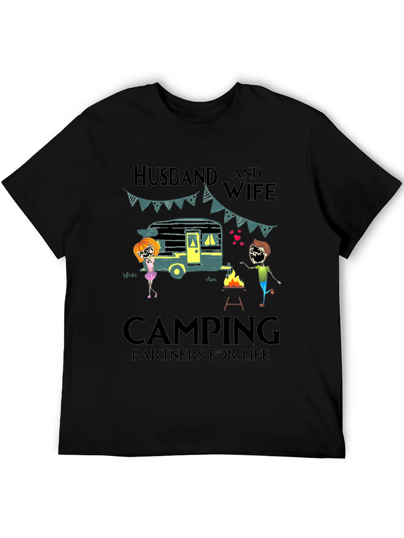 Husband & Wife Camping Partners Tee