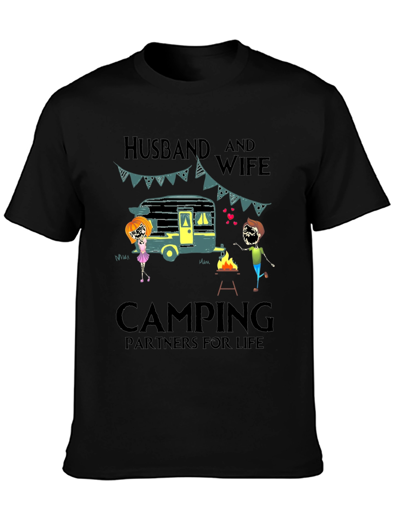 Husband & Wife Camping Partners Tee