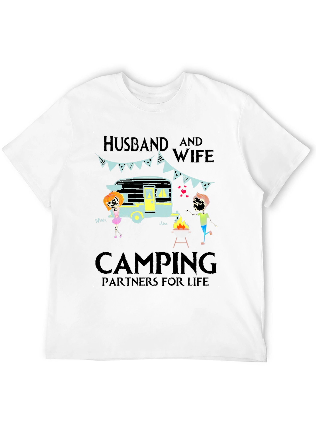 Husband & Wife Camping Partners Tee