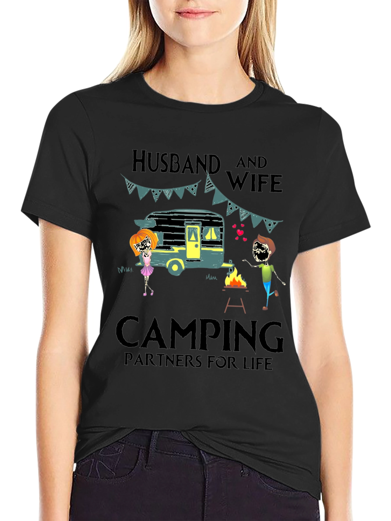 Husband & Wife Camping Partners Tee