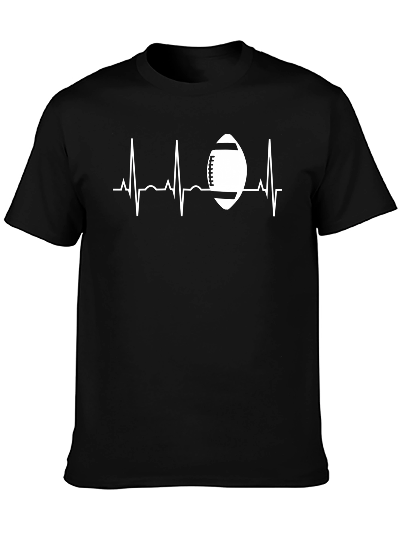 Football Heartbeat Graphic T-Shirt