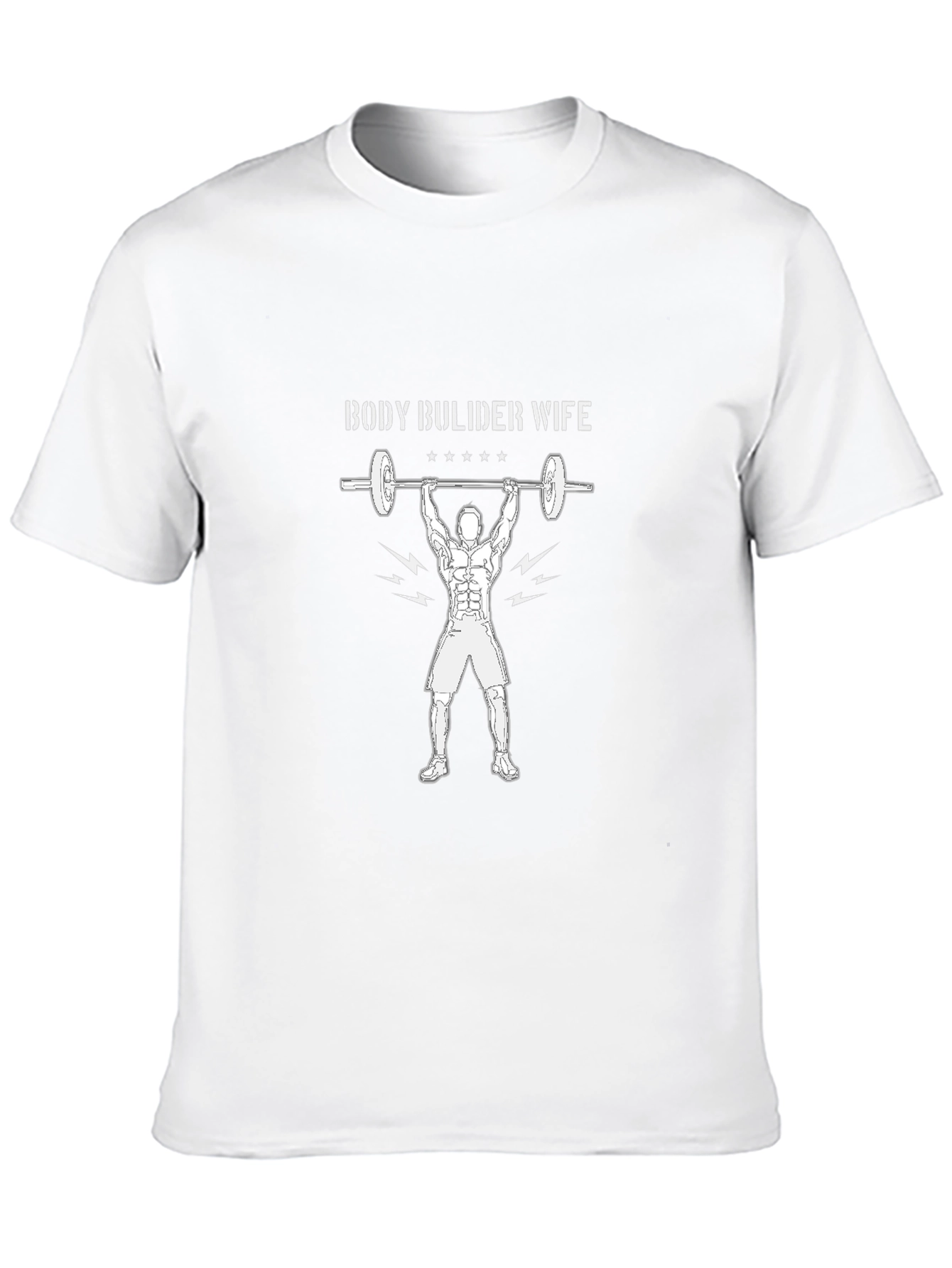 Bodybuilder Wife Graphic Tee - Black Cotton Blend