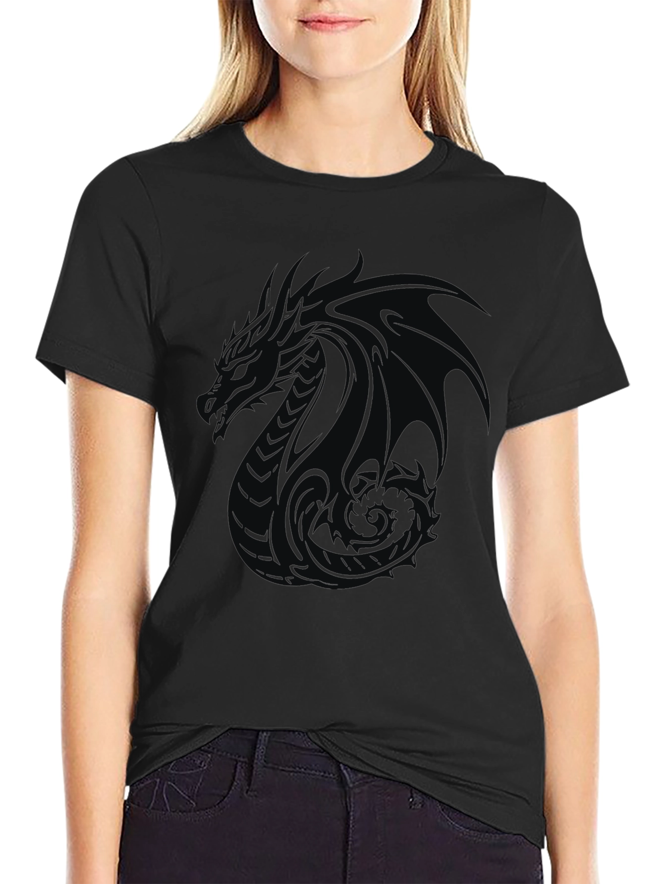 Dragon Graphic Black T-Shirt - Mens Style