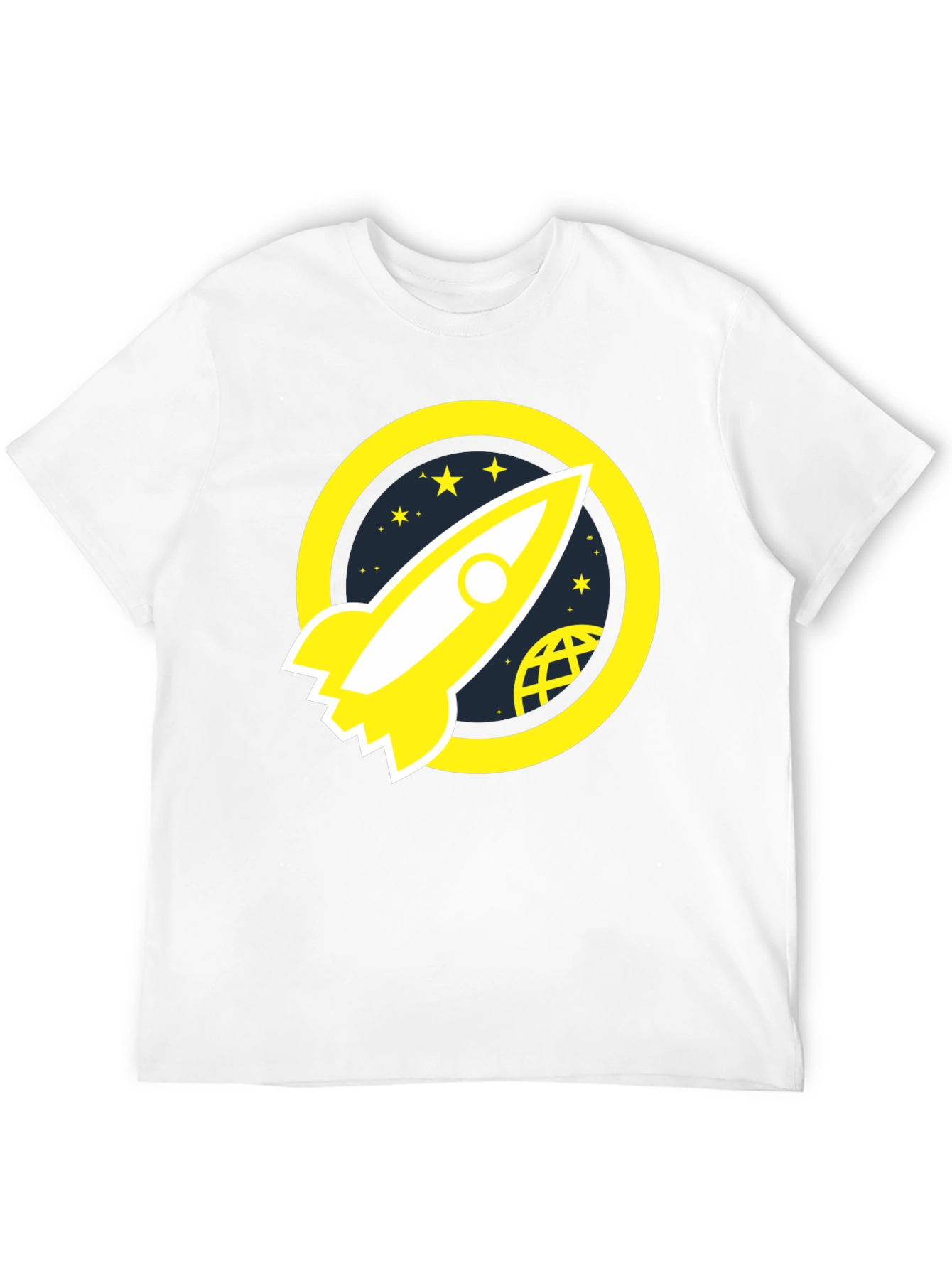 Rocket Launch Graphic Tee - Black Cotton T-Shirt
