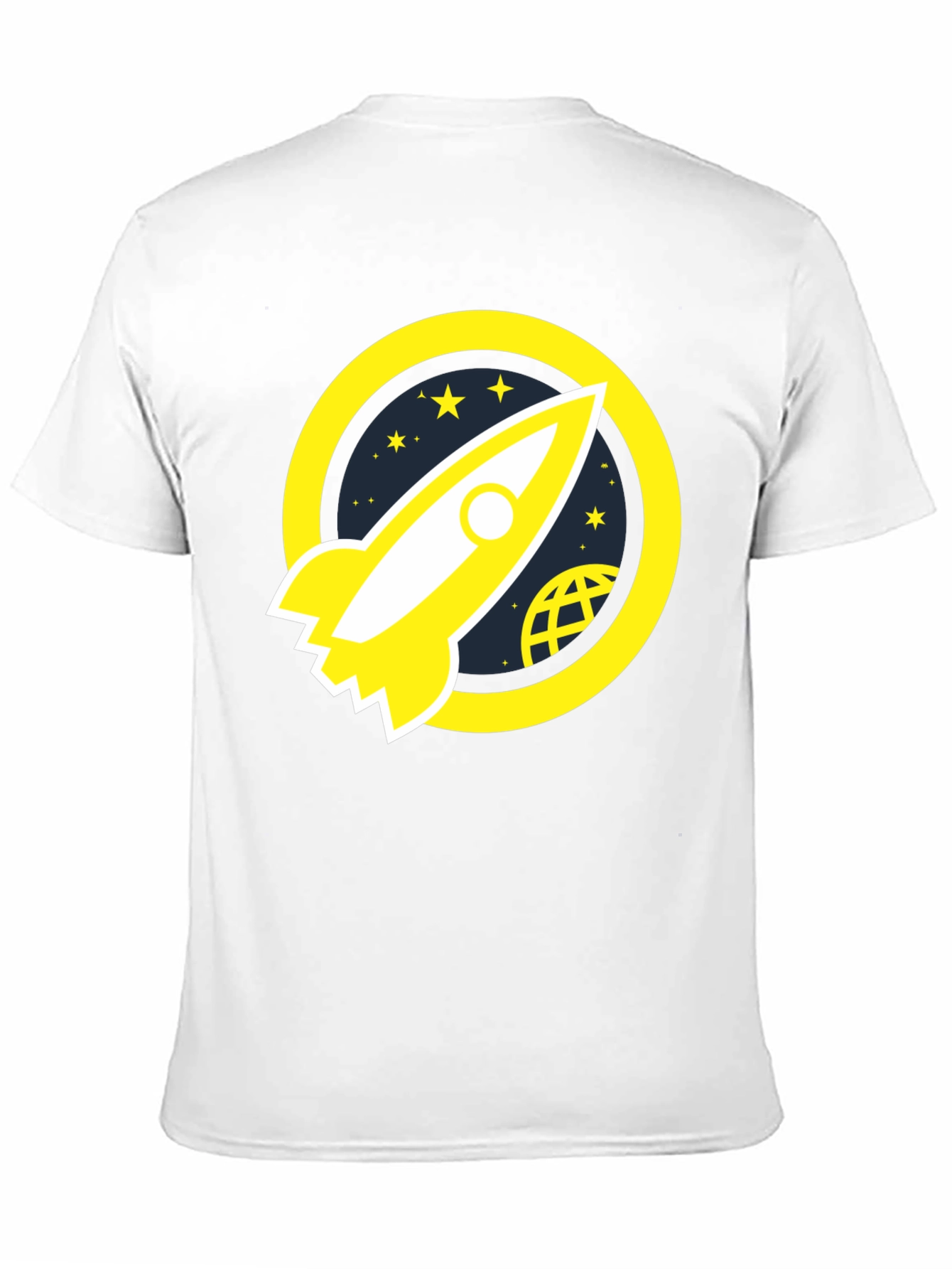 Rocket Launch Graphic Tee - Black Cotton T-Shirt