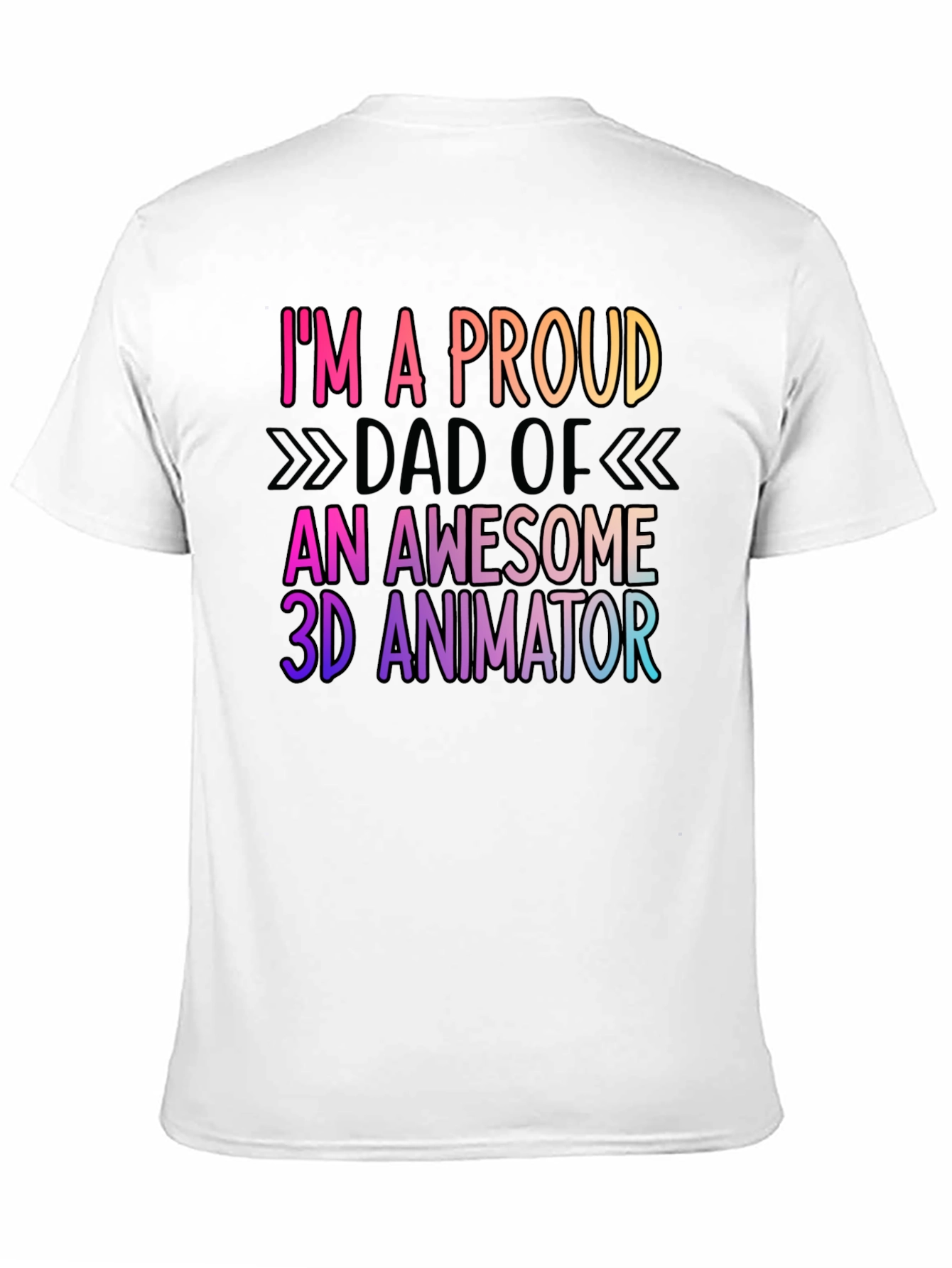 Proud Dad of 3D Animator Black T-Shirt