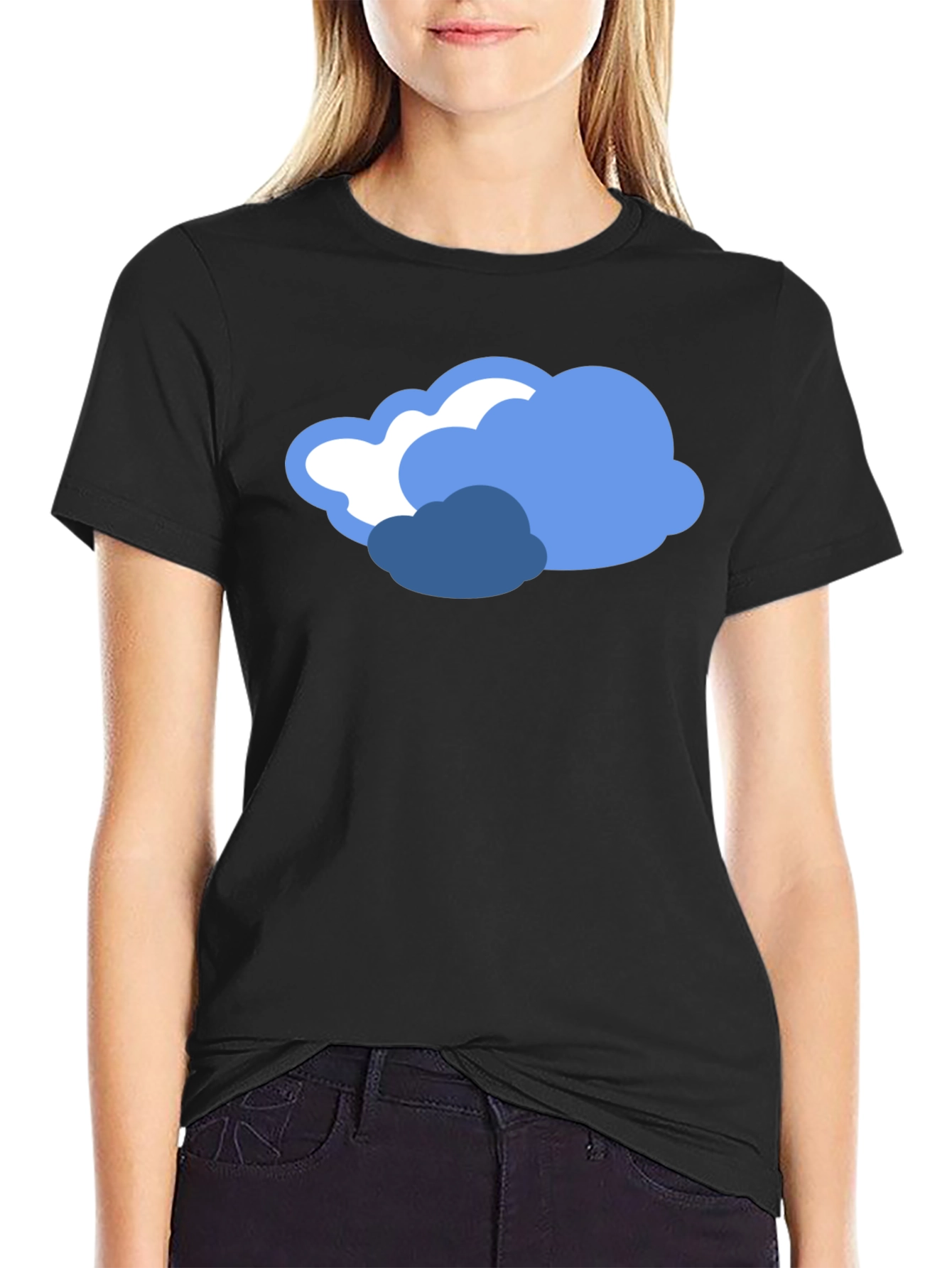 Cloud Graphic Black T-Shirt