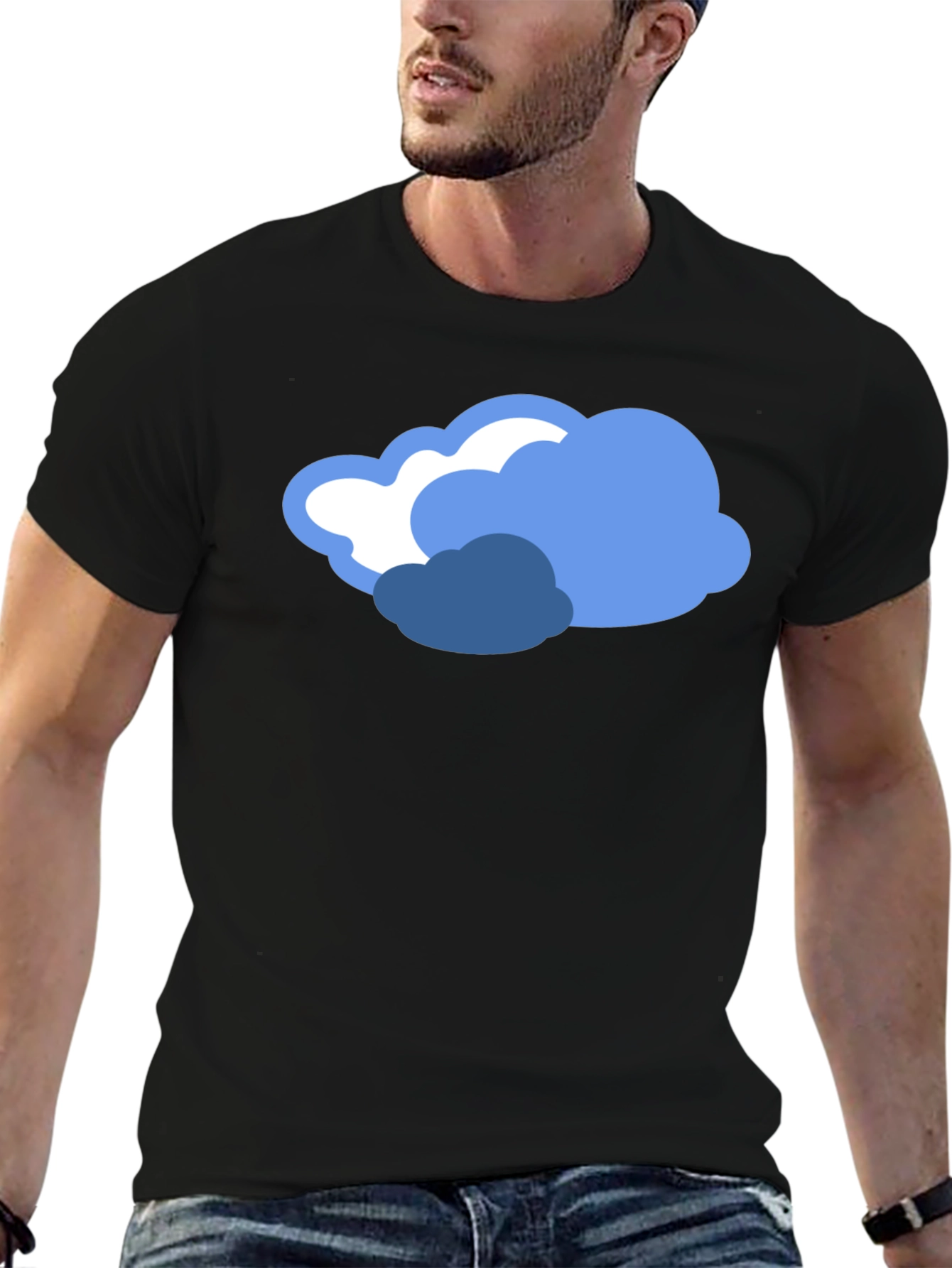 Cloud Graphic Black T-Shirt