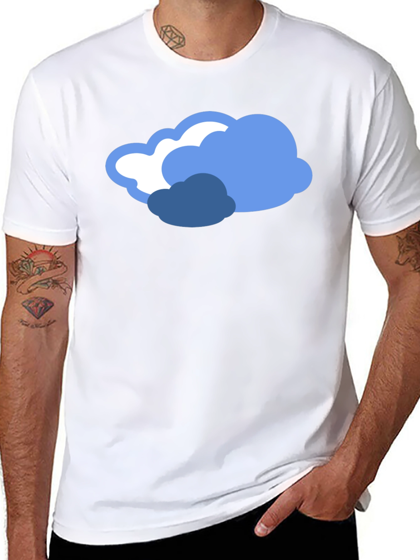 Cloud Graphic Black T-Shirt