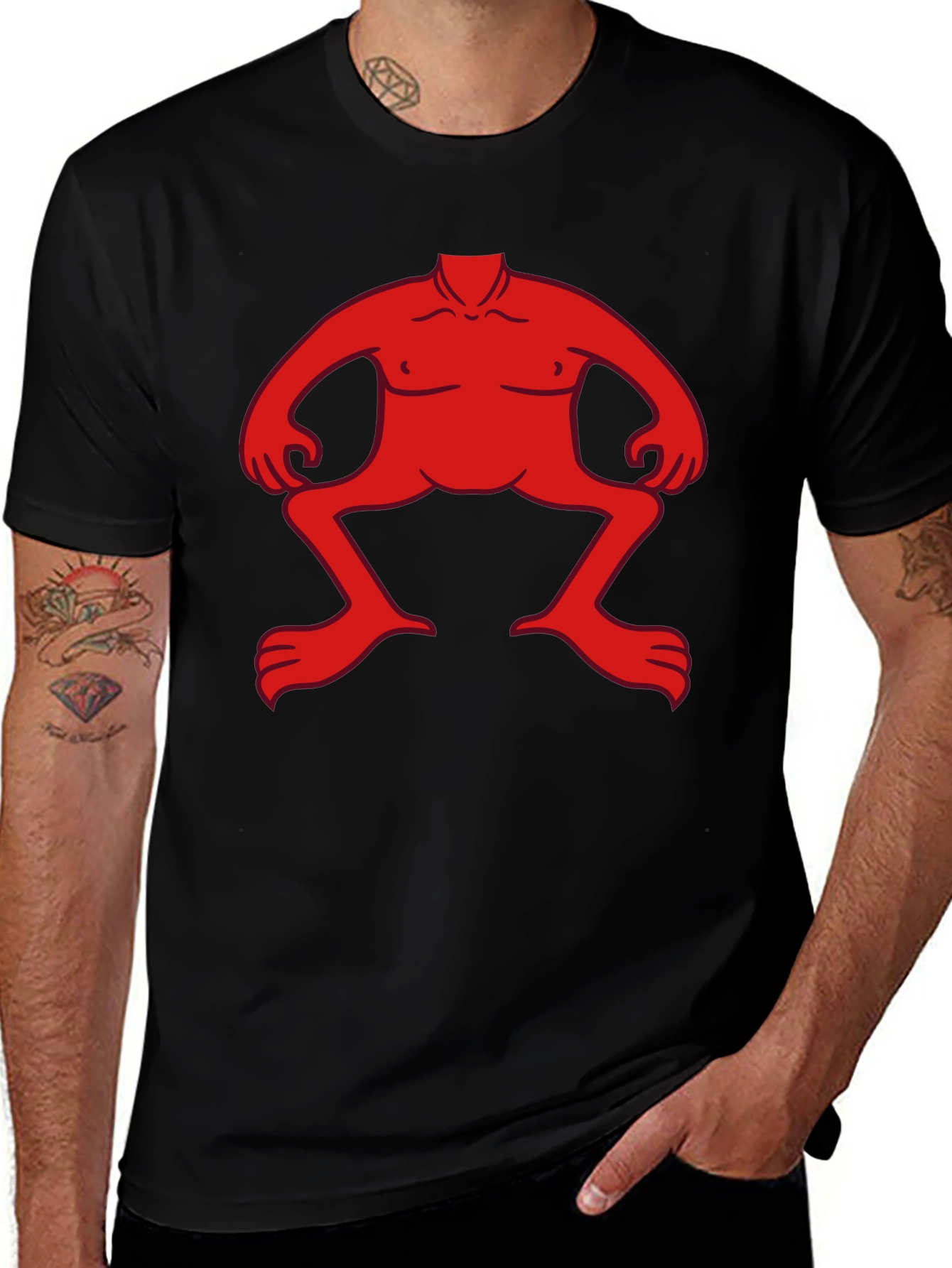 Red Figure Black T-Shirt