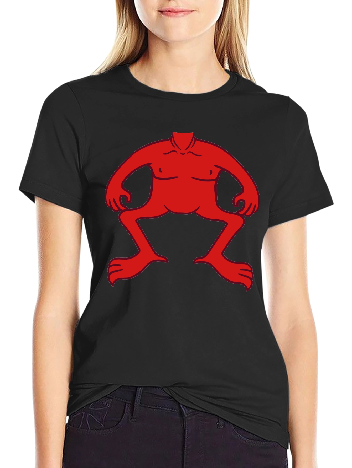 Red Figure Black T-Shirt
