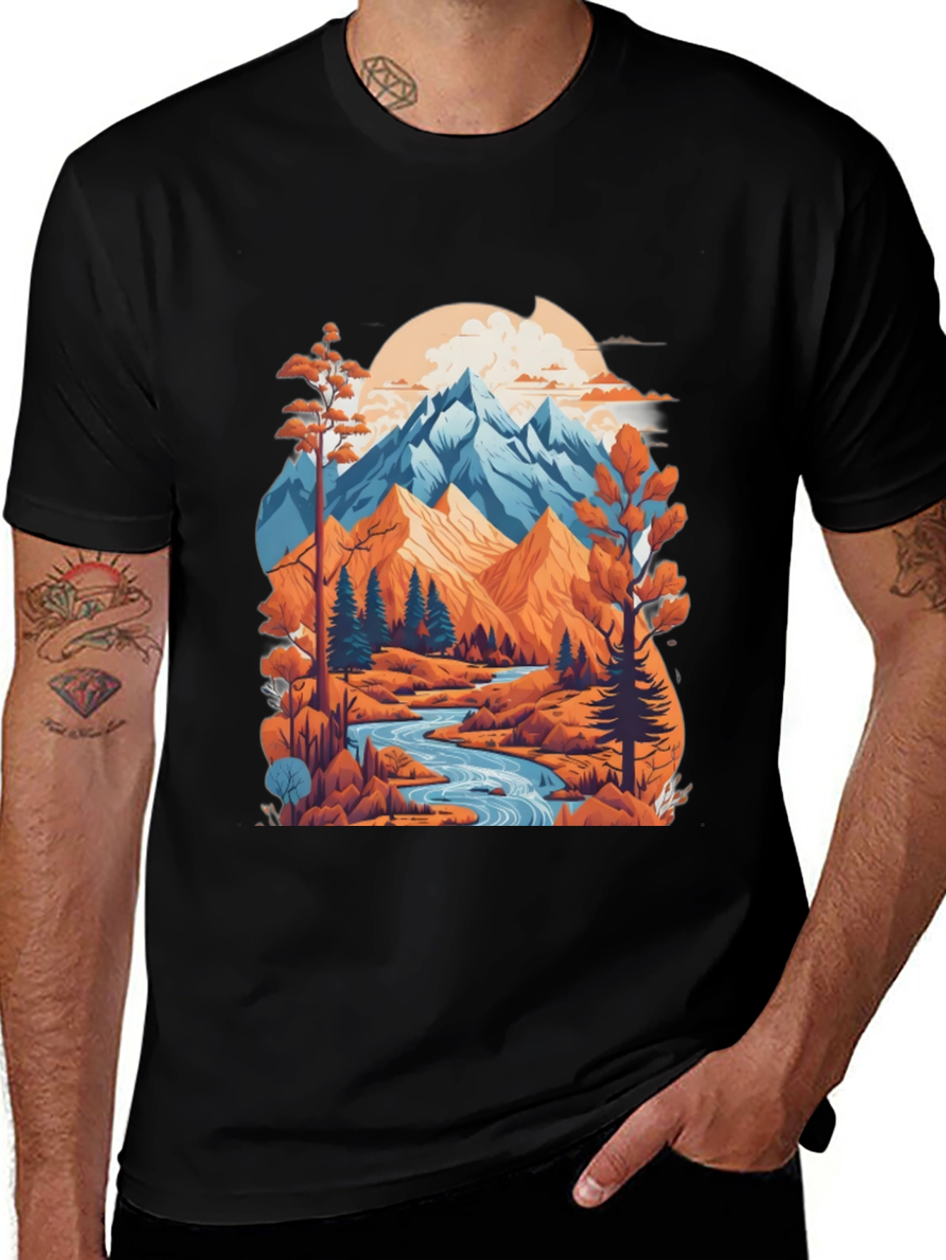 Mountain River Graphic Tee
