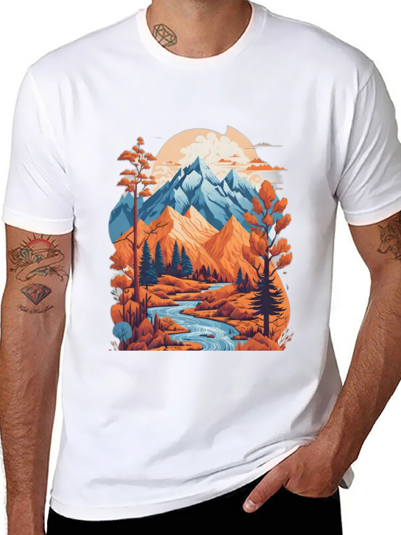 Mountain River Graphic Tee