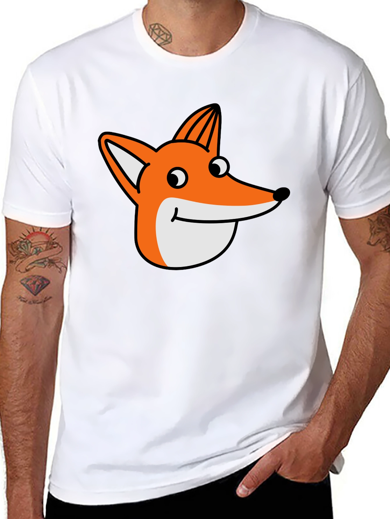 Fox Graphic T-Shirt - Mens Black Tee