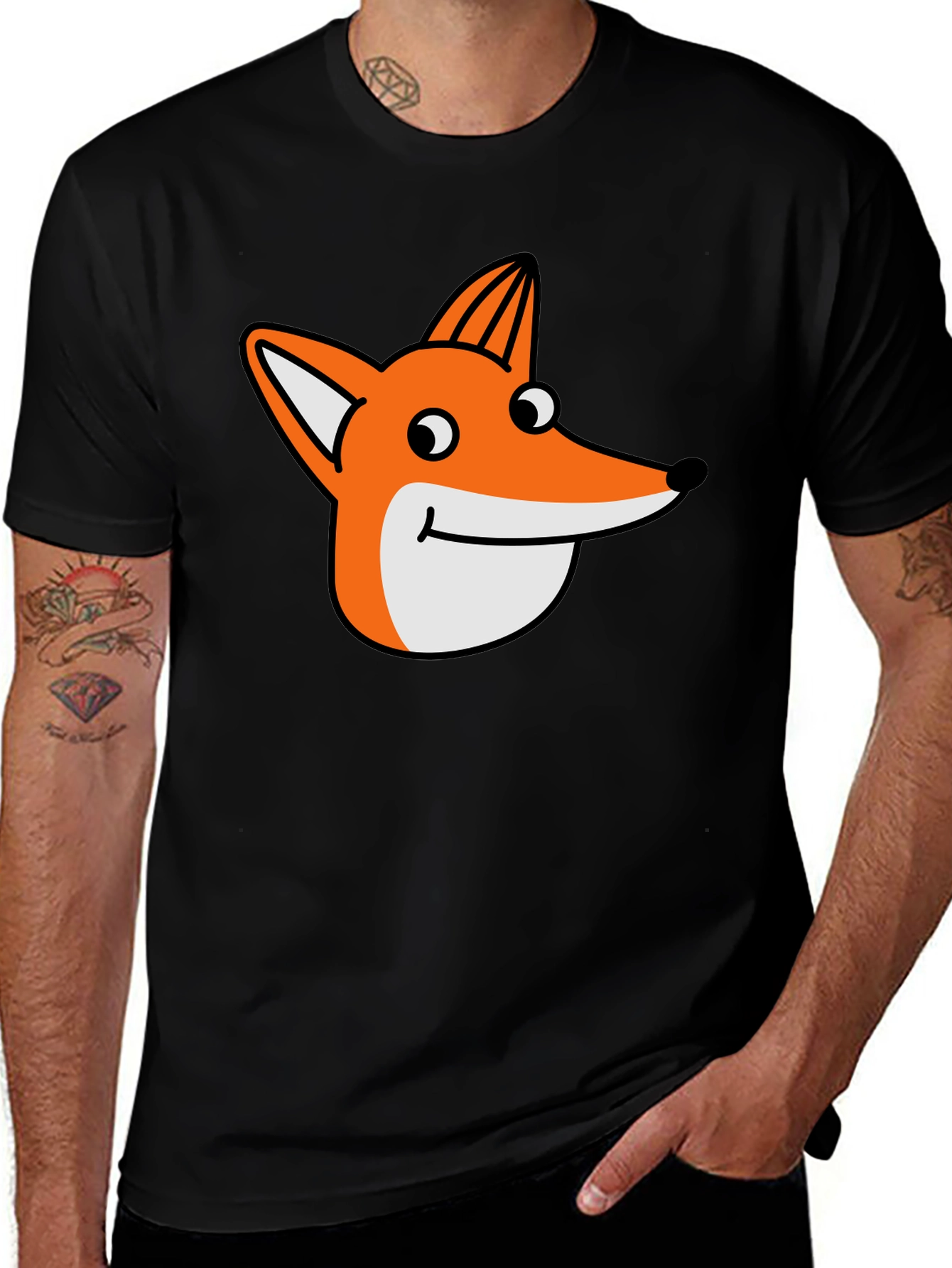 Fox Graphic T-Shirt - Mens Black Tee