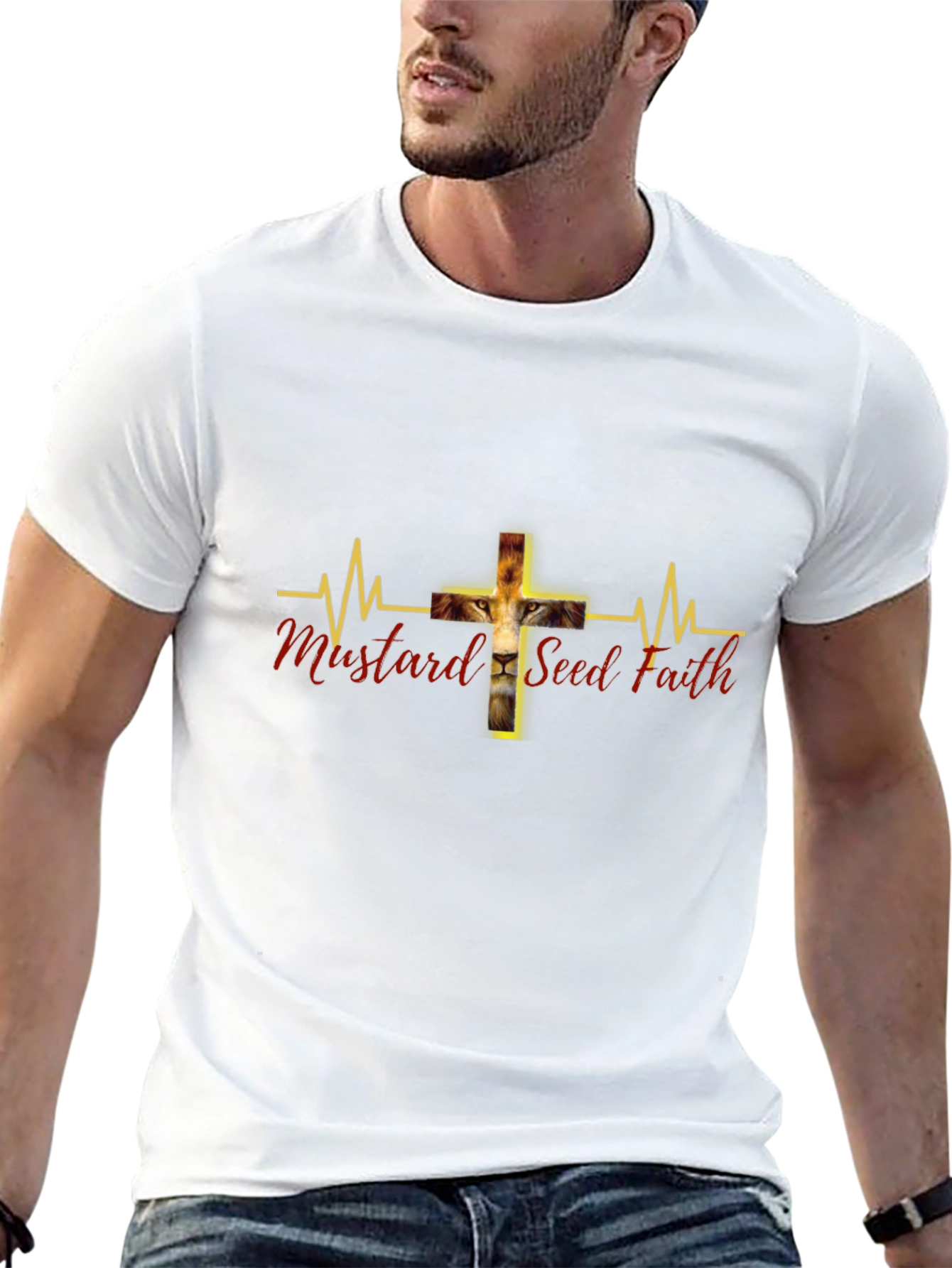 Mustard Seed Faith Lion Cross Graphic Tee