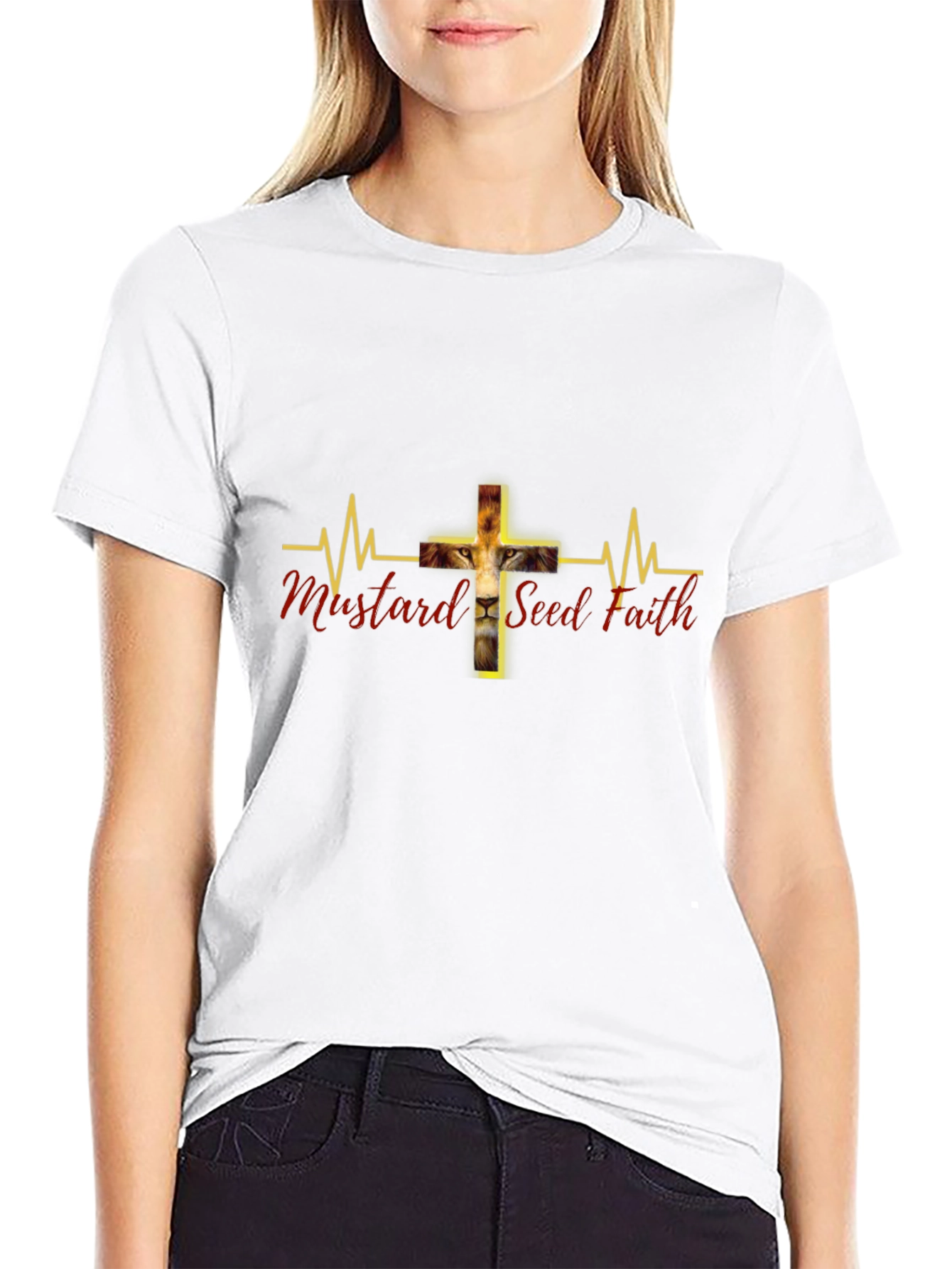 Mustard Seed Faith Lion Cross Graphic Tee