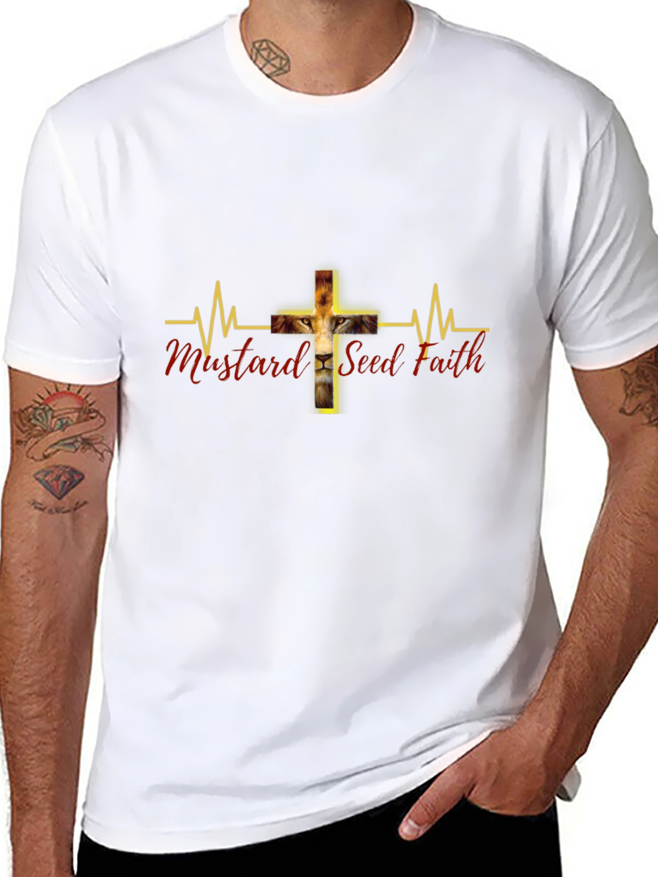 Mustard Seed Faith Lion Cross Graphic Tee