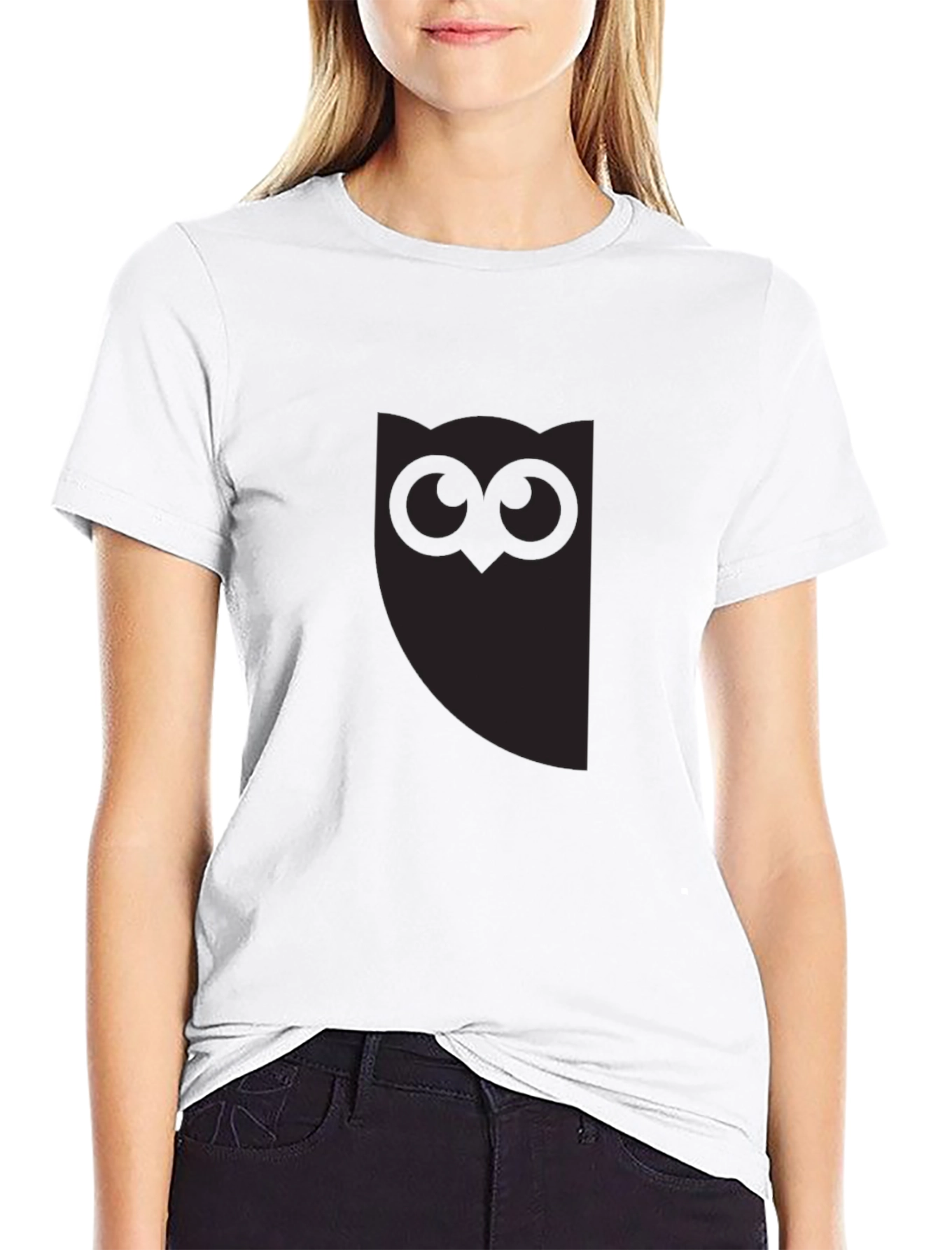 Mens Black Owl Graphic Tee - Stylish Casual Wear