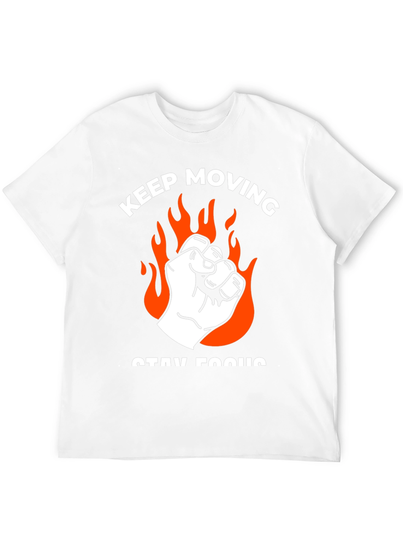 Keep Moving Graphic Tee - Black Cotton T-Shirt