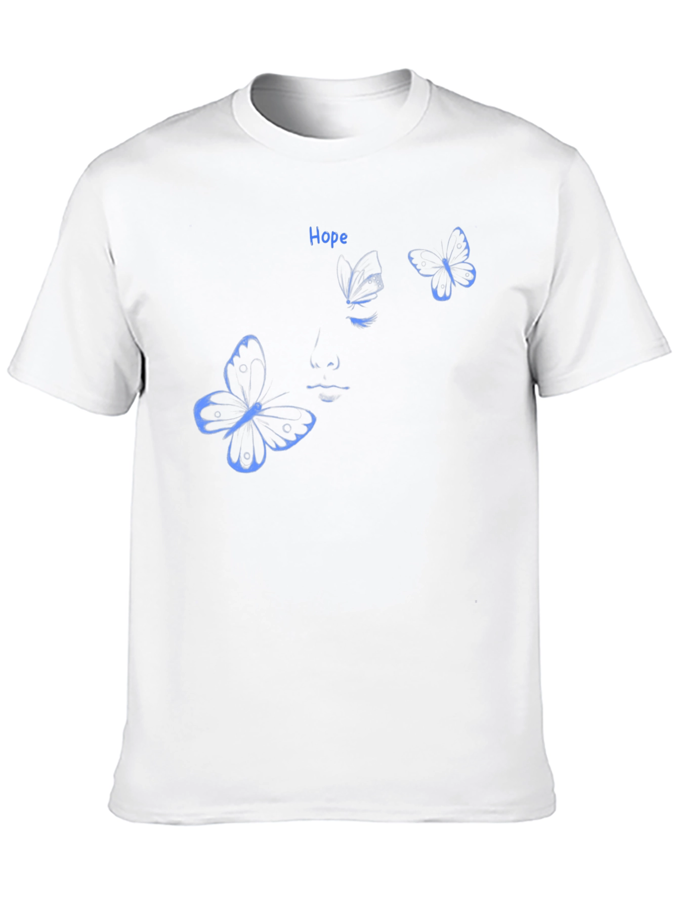 Hope Butterfly Graphic Black T-Shirt