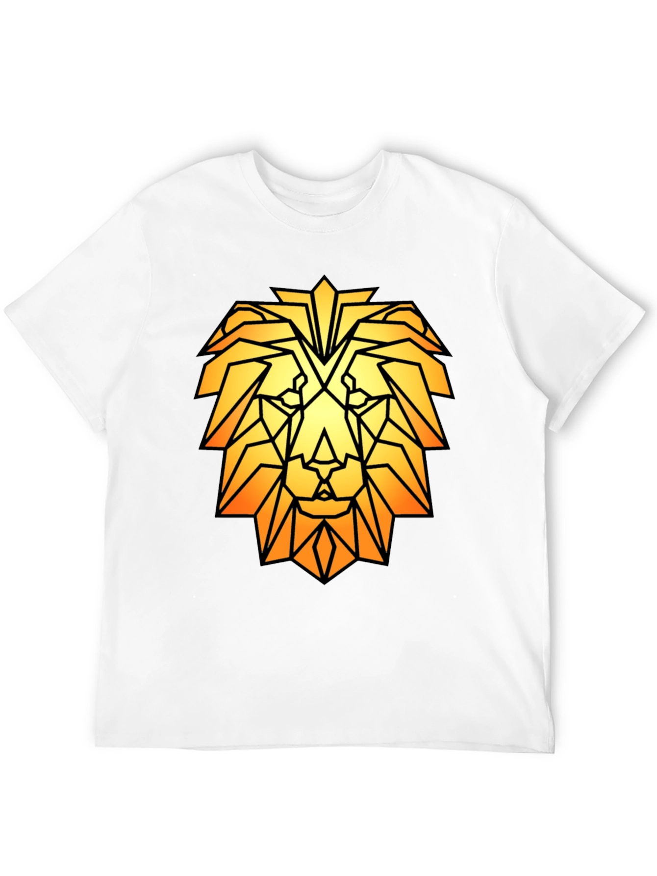 Geometric Lion Graphic Tee - Modern Style