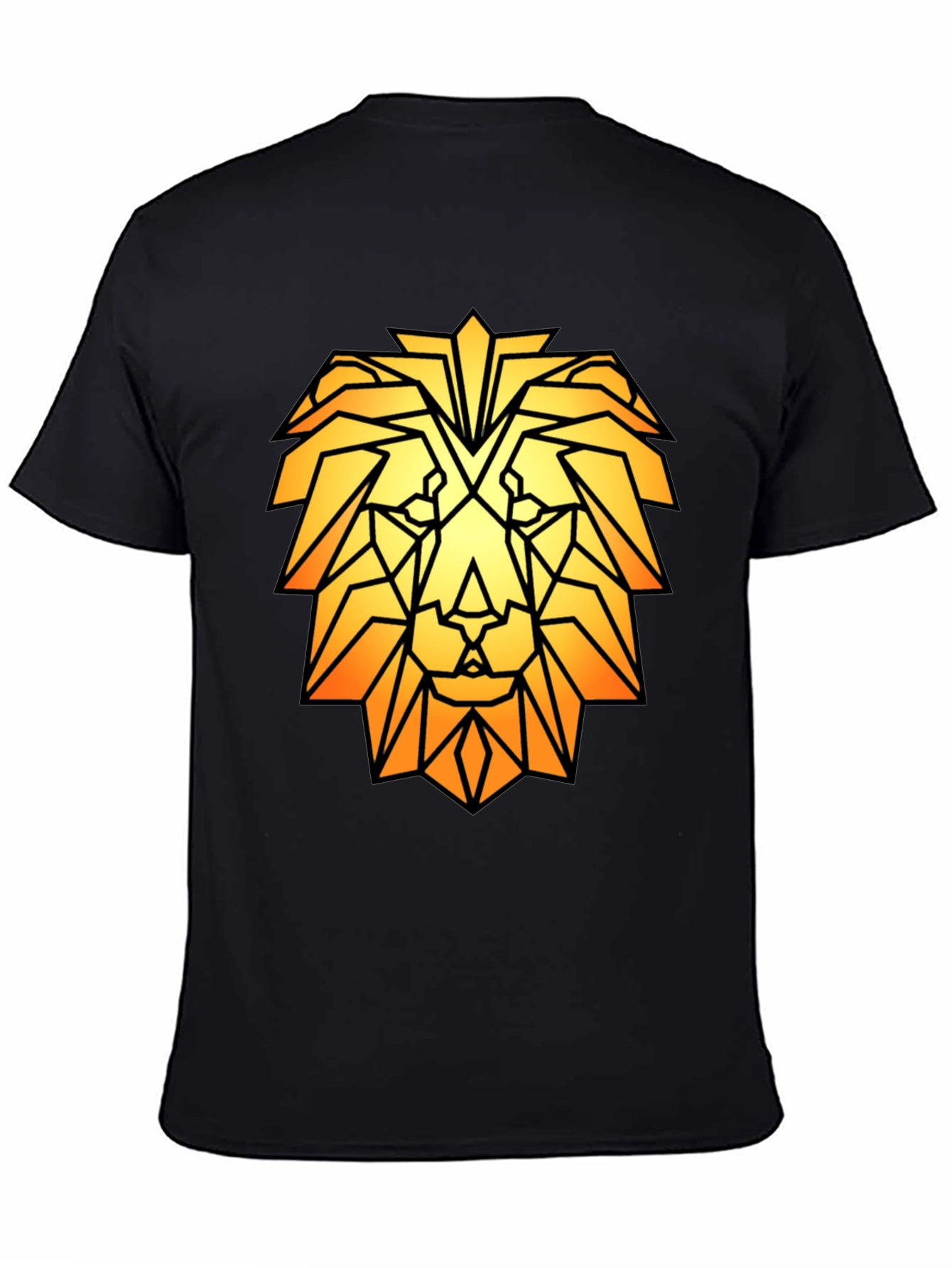 Geometric Lion Graphic Tee - Modern Style