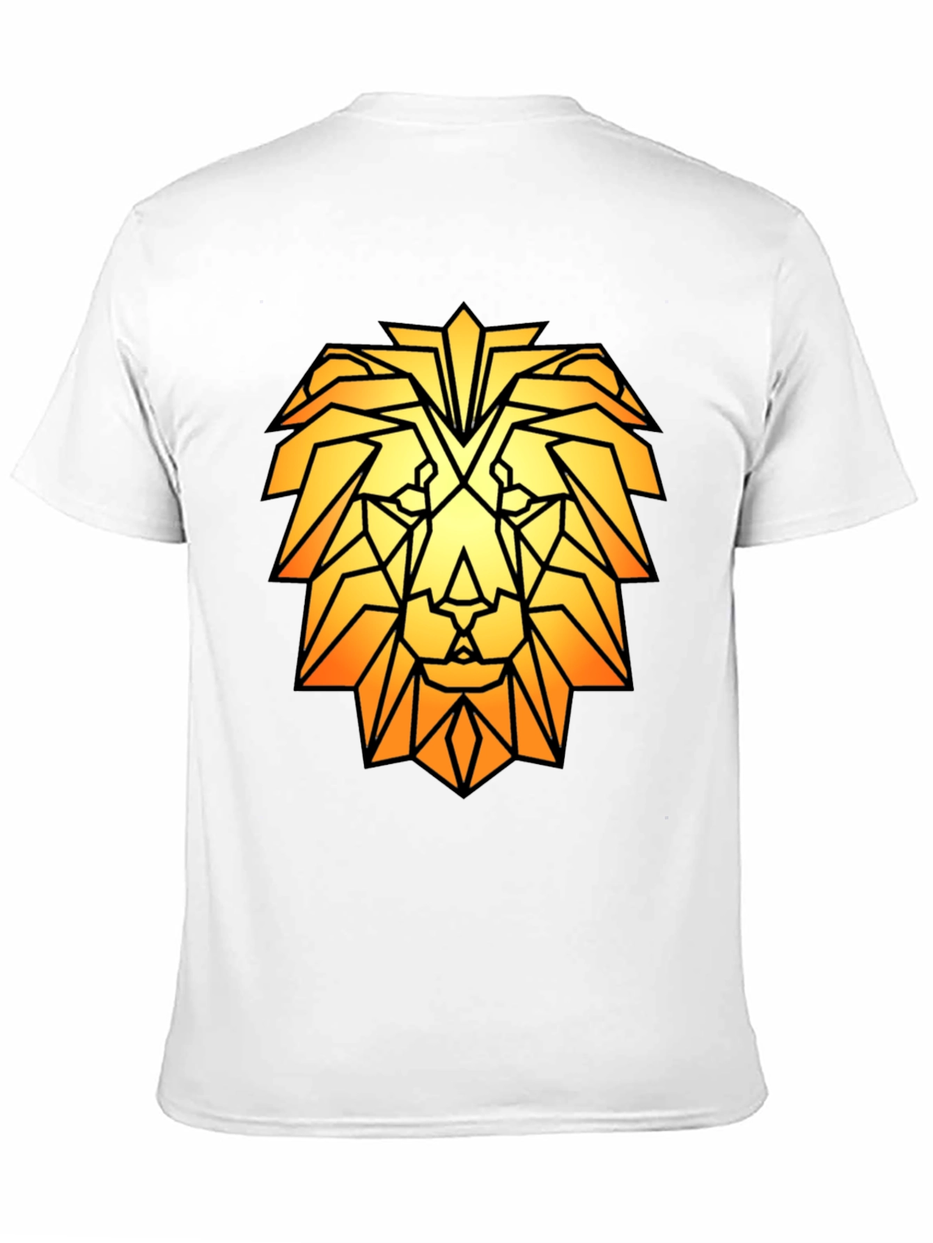 Geometric Lion Graphic Tee - Modern Style