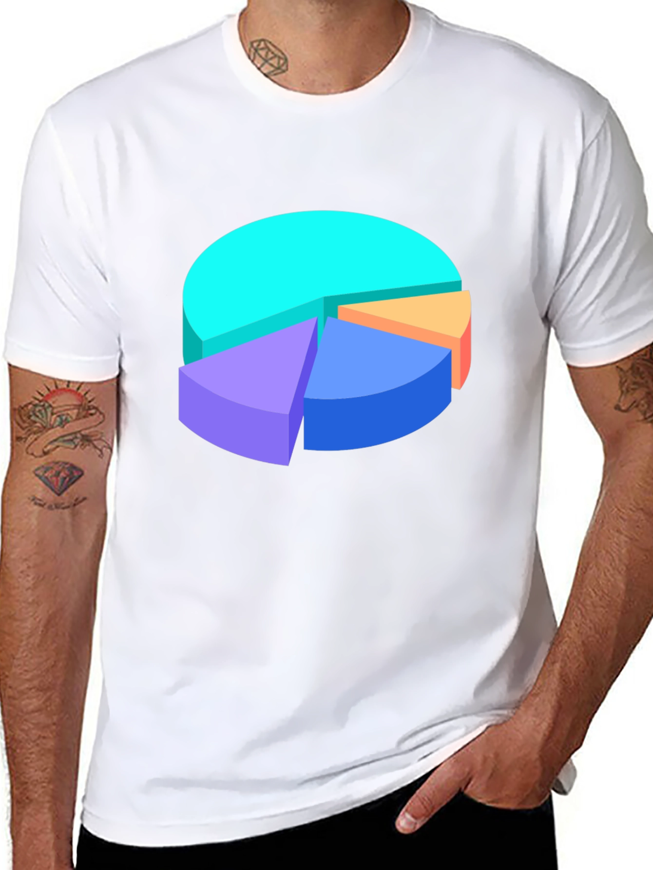 Pie Chart Graphic Tee - Data Visualization