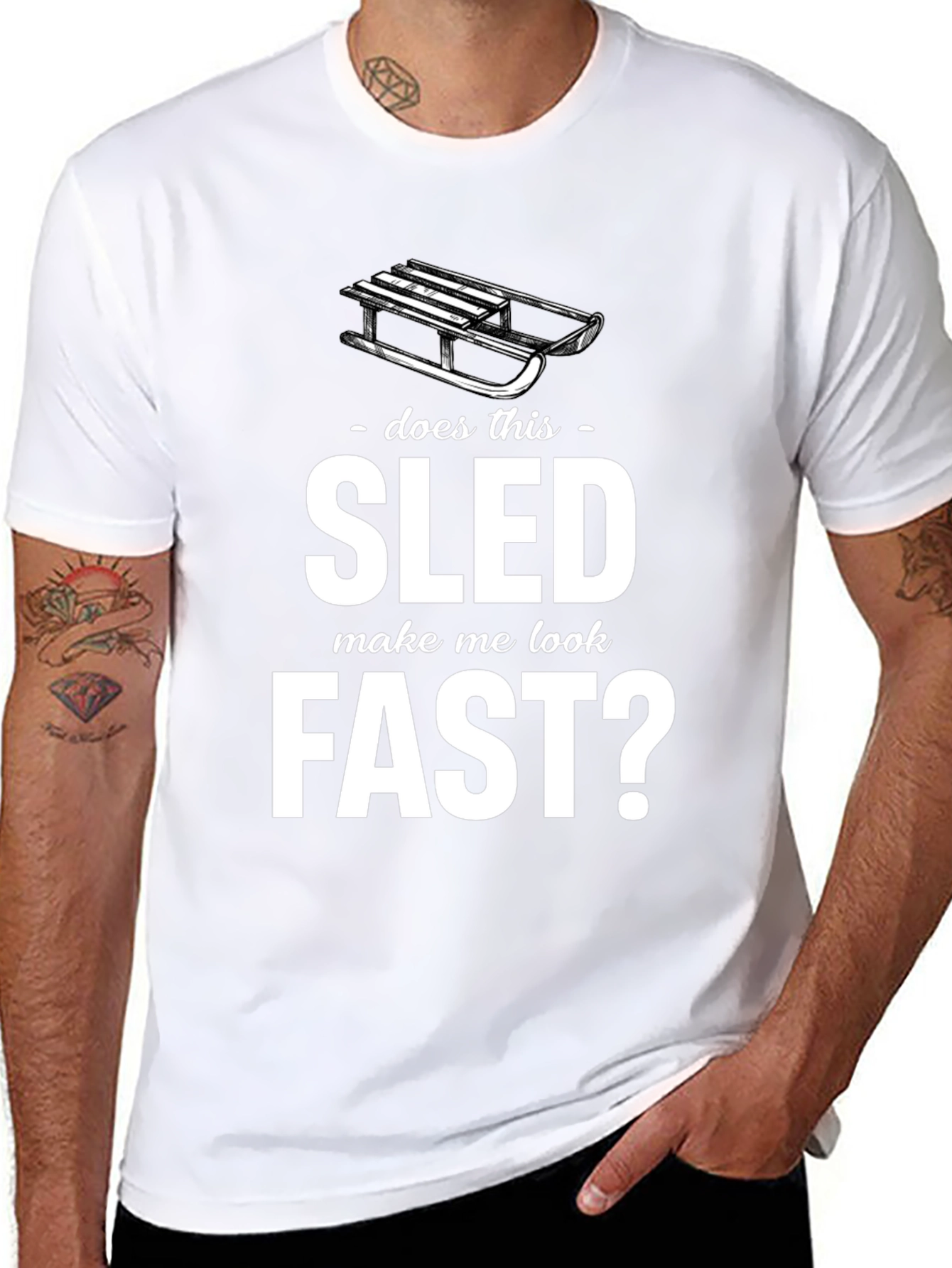 Does This Sled Make Me Look Fast? Graphic Tee