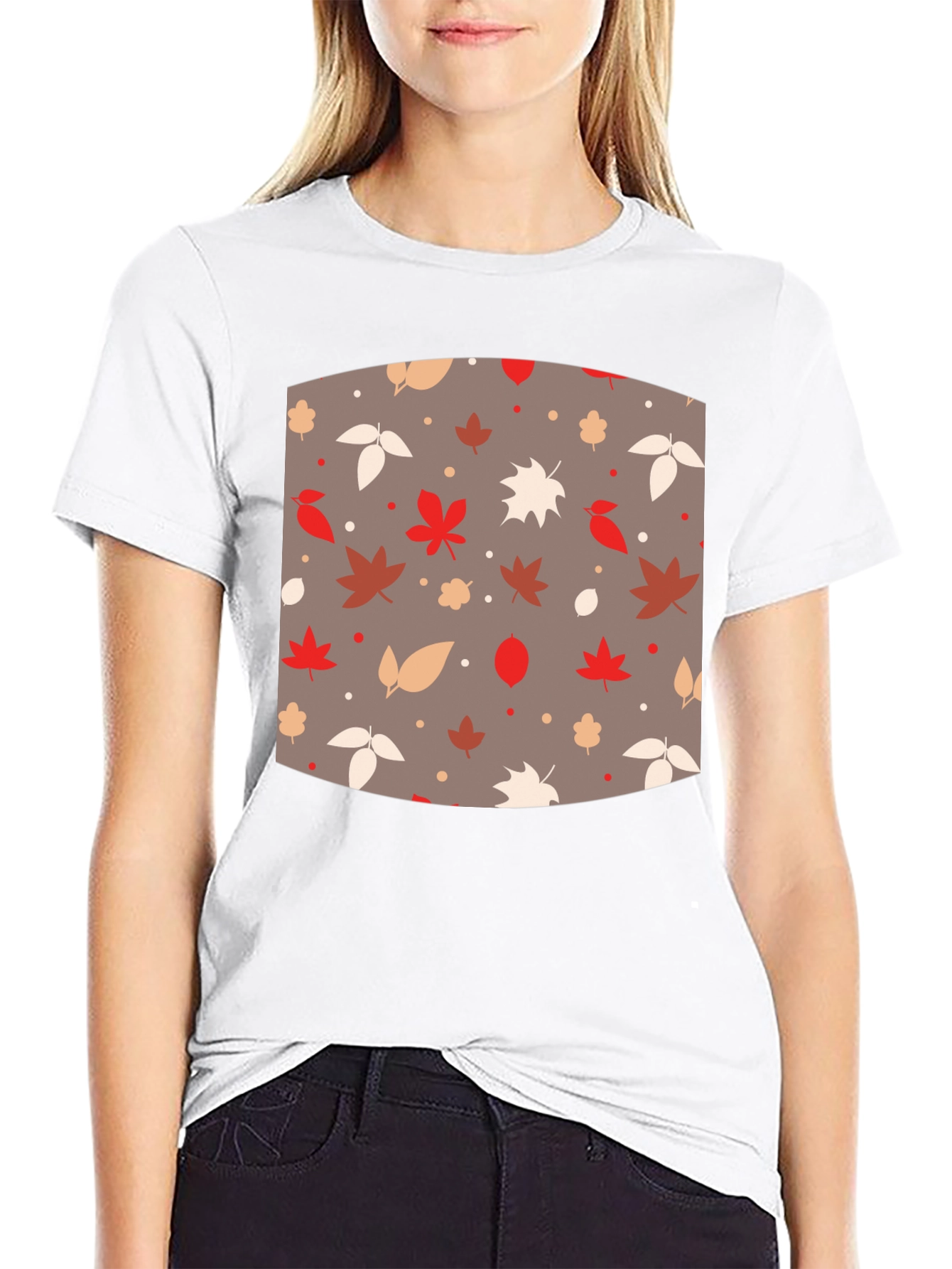 Autumn Leaves Pattern T-Shirt