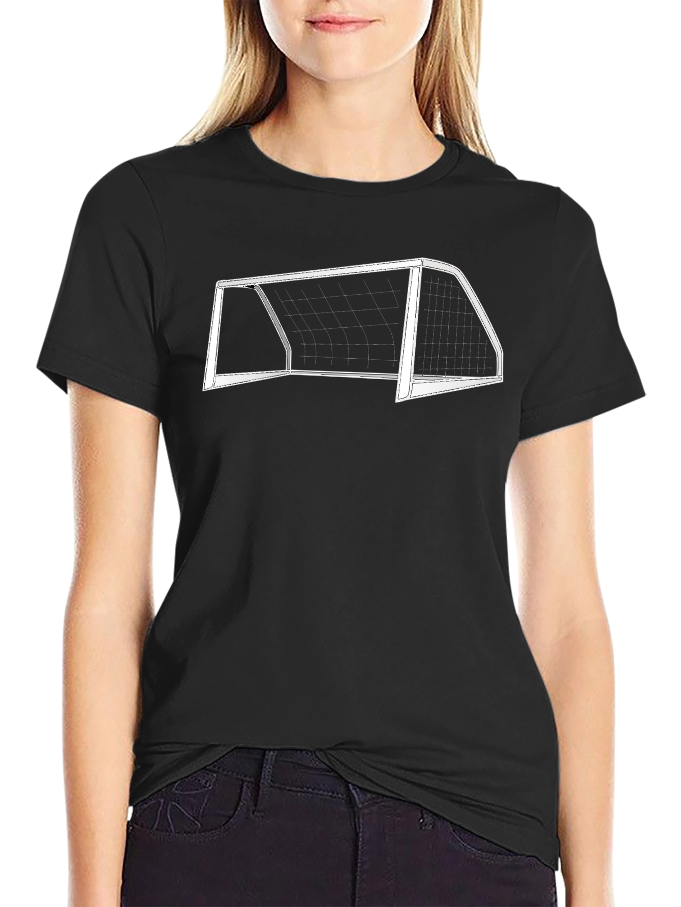 Soccer Goal Graphic Tee - Black