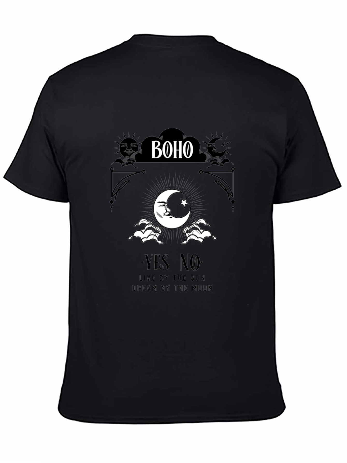 Boho Sun & Moon Graphic Tee - Dreamy Vibes