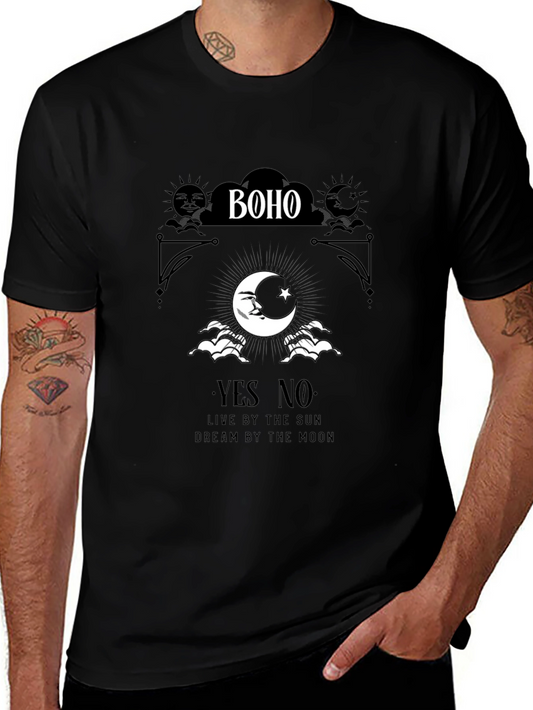 Boho Sun & Moon Graphic Tee - Dreamy Vibes