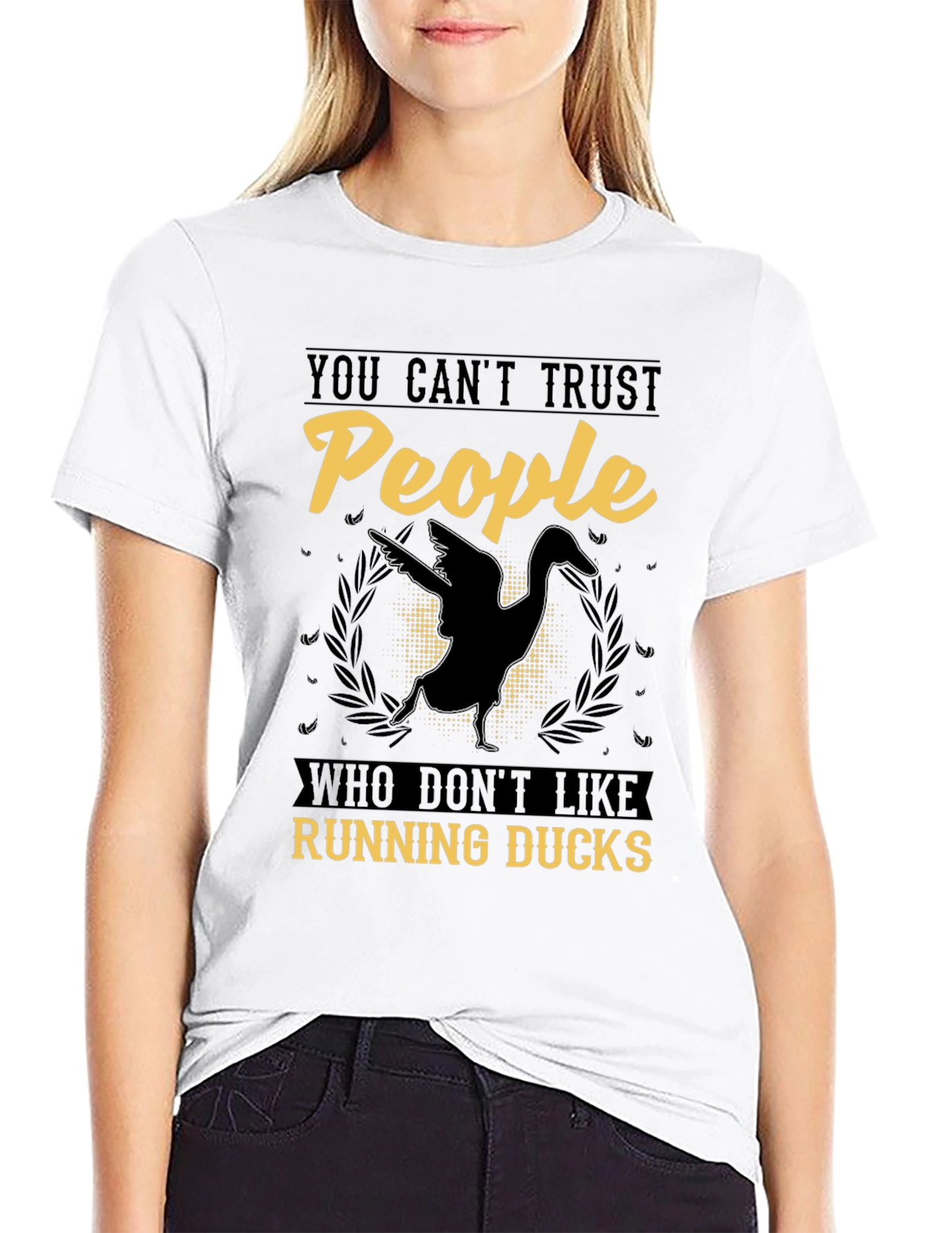 Funny Running Ducks Graphic T-Shirt