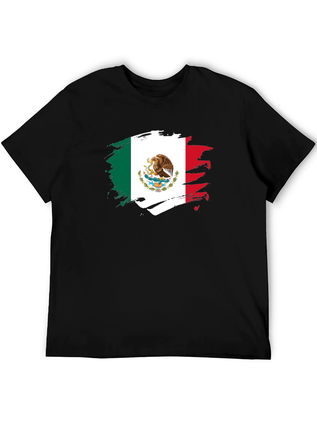 Mexico Flag T-Shirt - Black Graphic Tee
