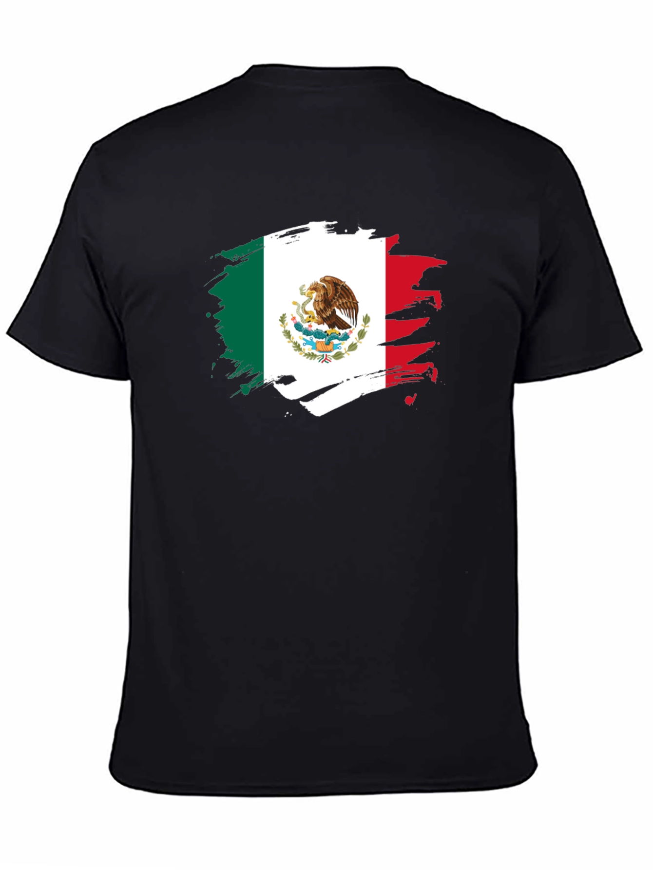 Mexico Flag T-Shirt - Black Graphic Tee