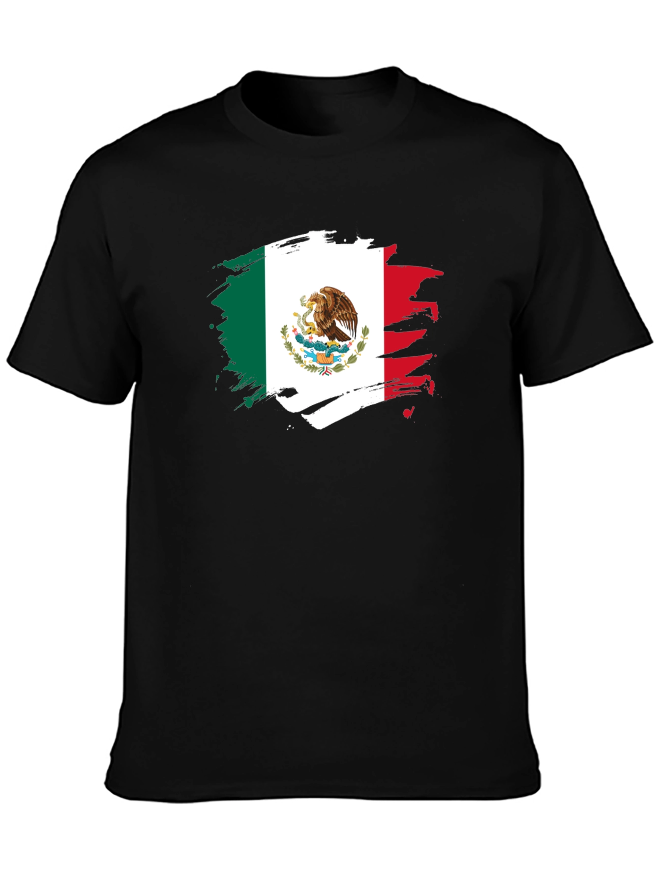 Mexico Flag T-Shirt - Black Graphic Tee