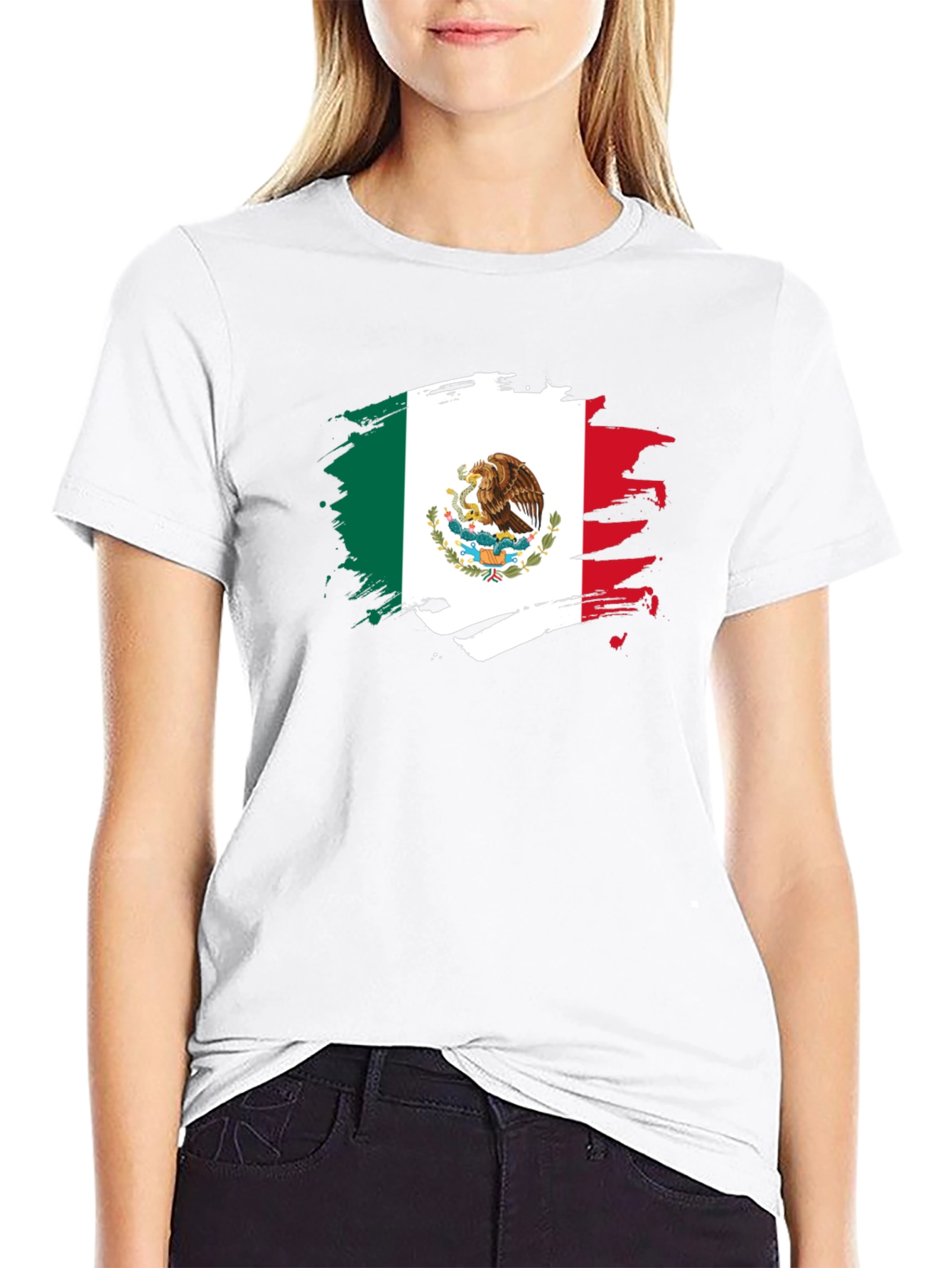 Mexico Flag T-Shirt - Black Graphic Tee