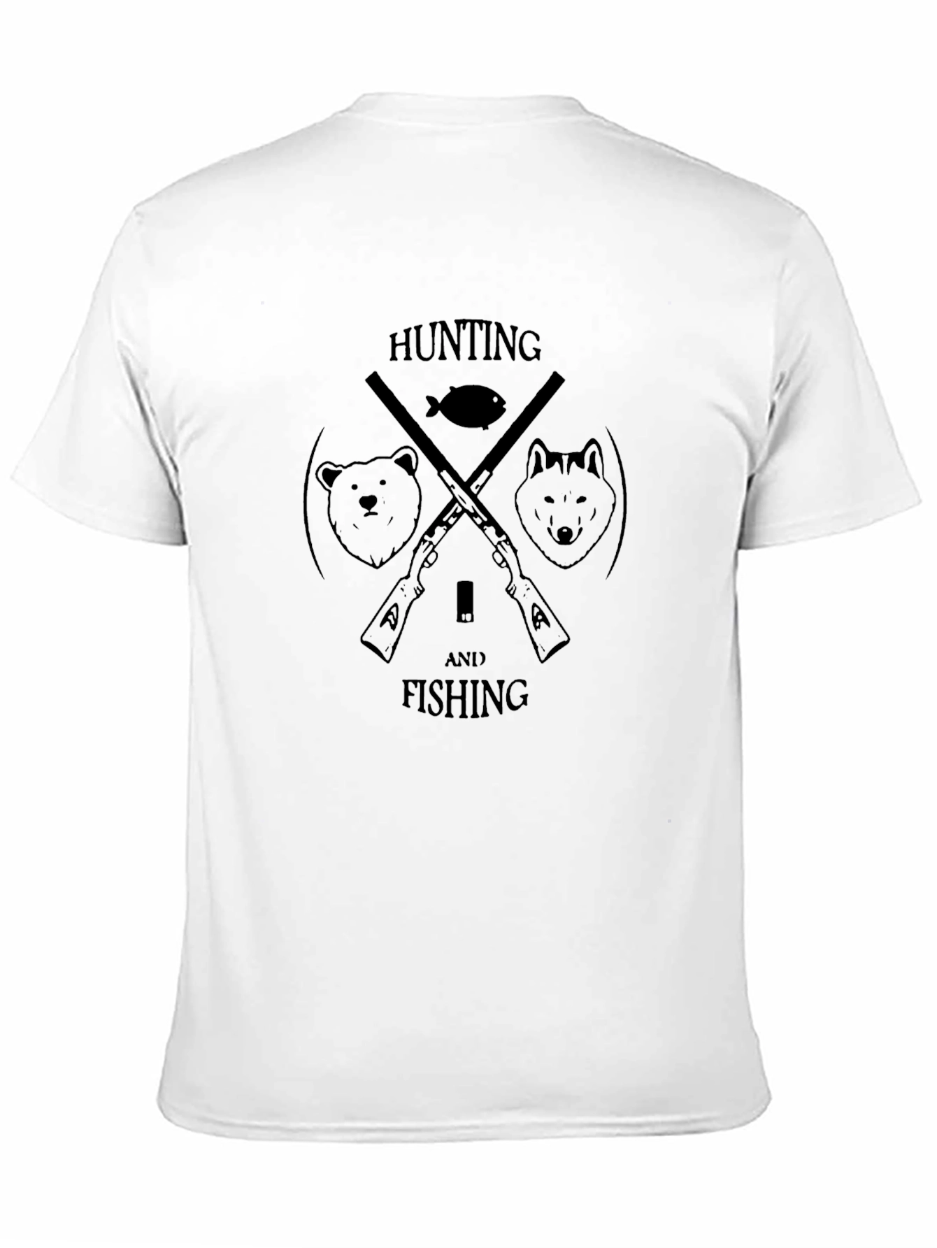 Hunting and Fishing Black Graphic Tee
