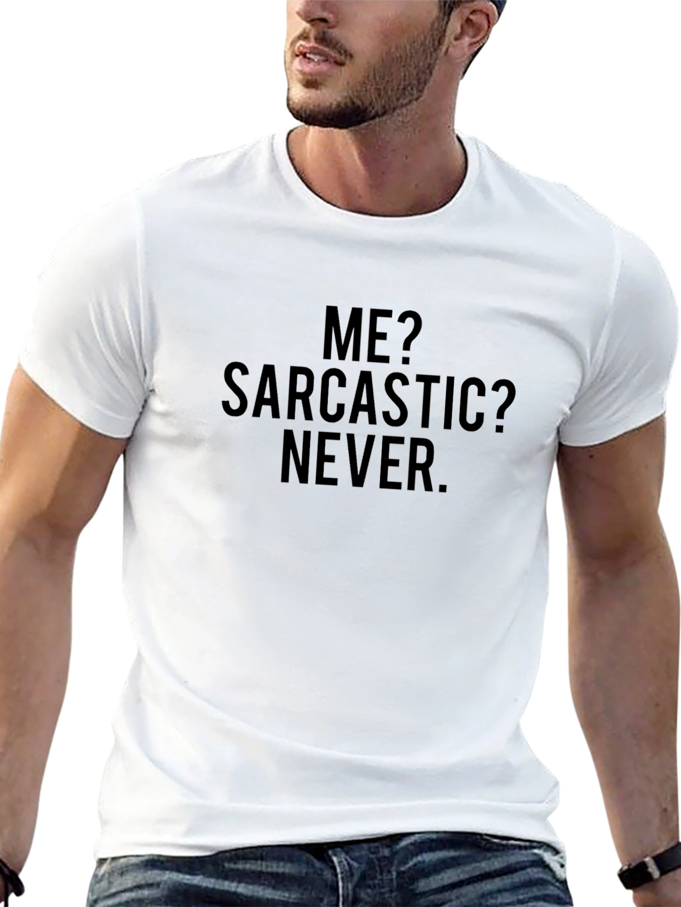 Sarcastic Never Black Graphic Tee