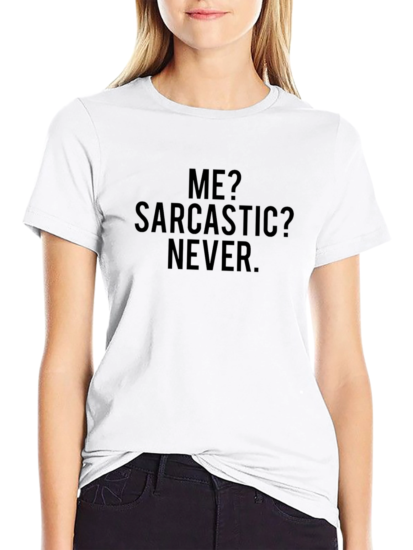Sarcastic Never Black Graphic Tee