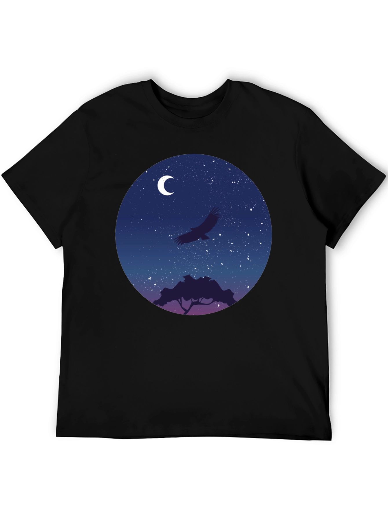 Night Sky Eagle Graphic T-Shirt