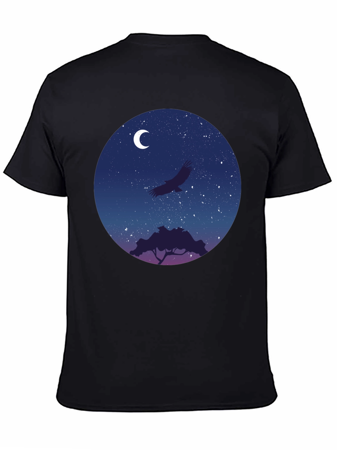 Night Sky Eagle Graphic T-Shirt