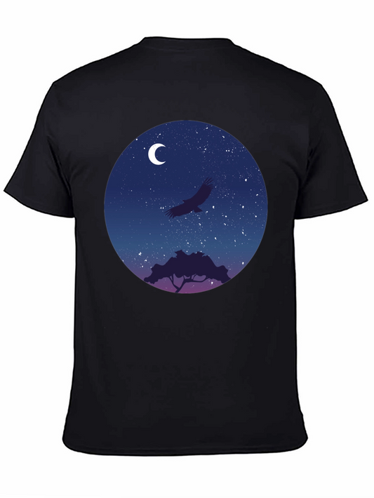 Night Sky Eagle Graphic T-Shirt