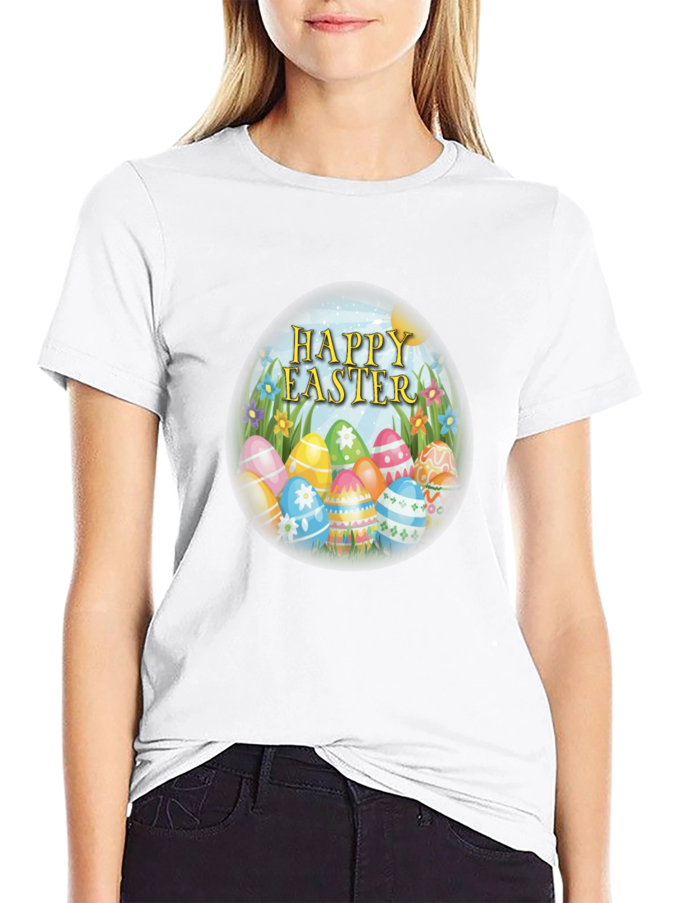 Happy Easter Egg T-Shirt - Festive Celebration Tee