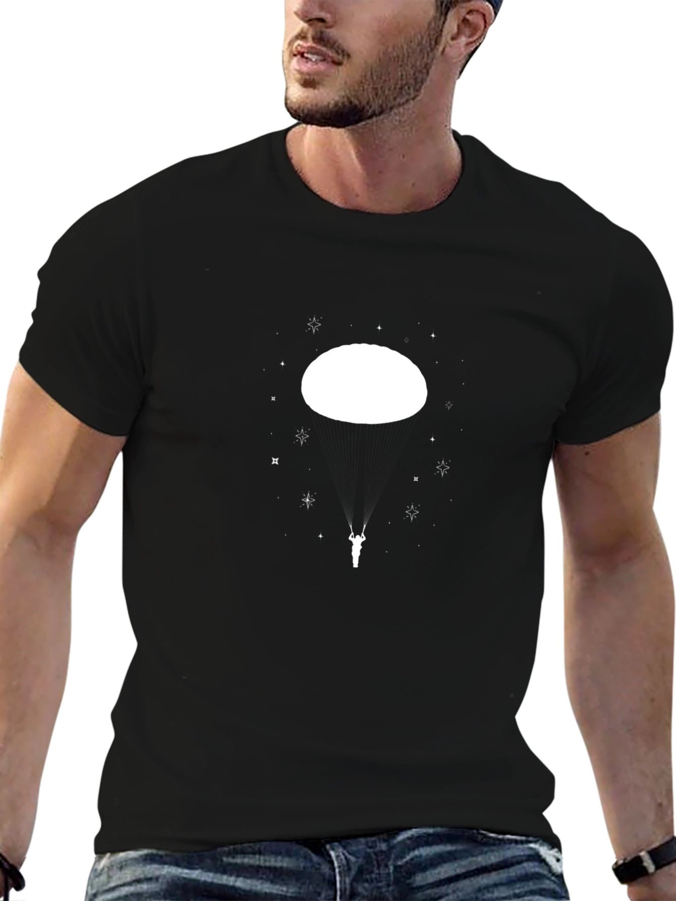Cosmic Dream T-Shirt - Black Cotton Blend Graphic Tee