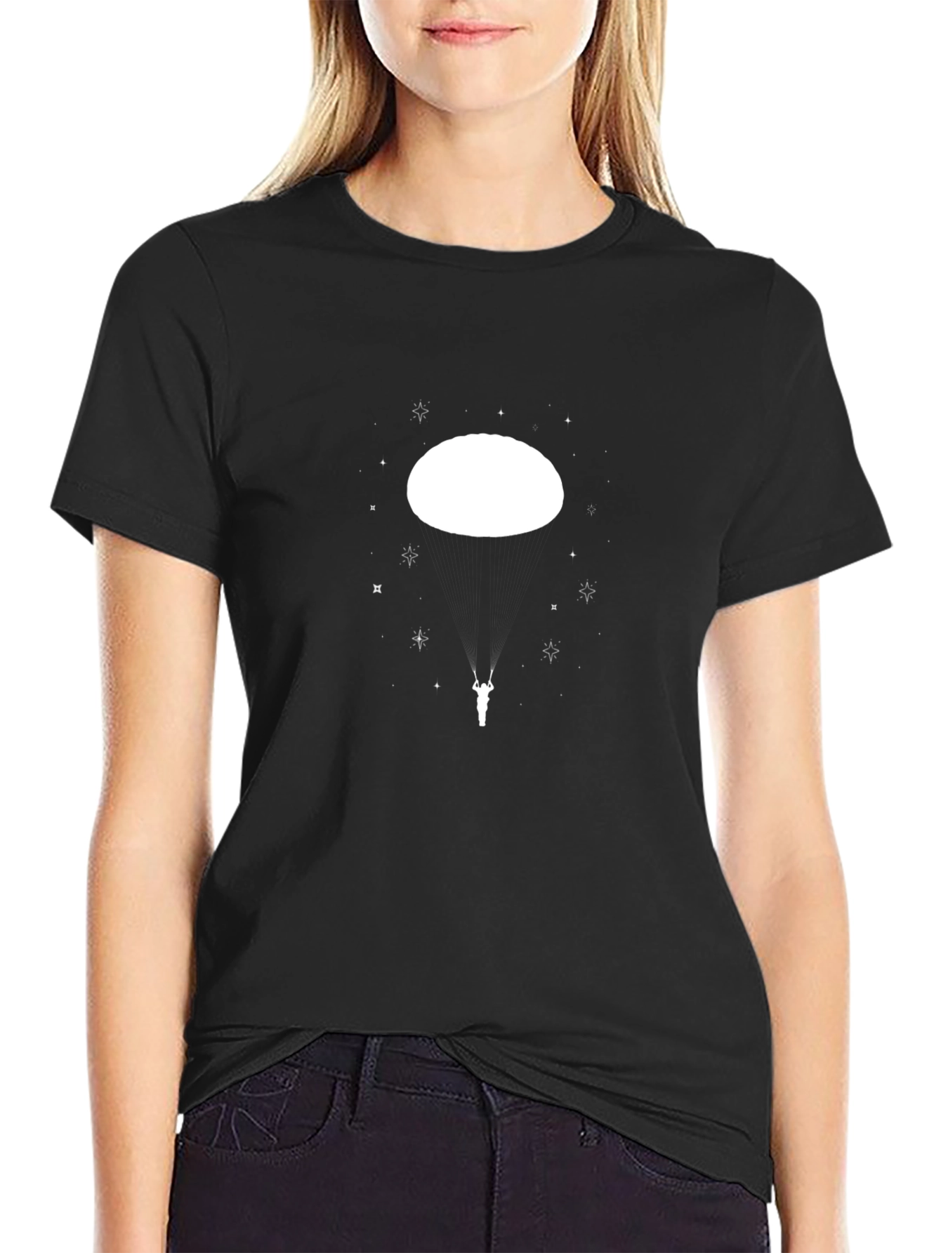 Cosmic Dream T-Shirt - Black Cotton Blend Graphic Tee