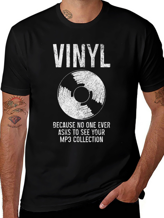 Vinyl Record Graphic Tee - Classic Music Fan Shirt